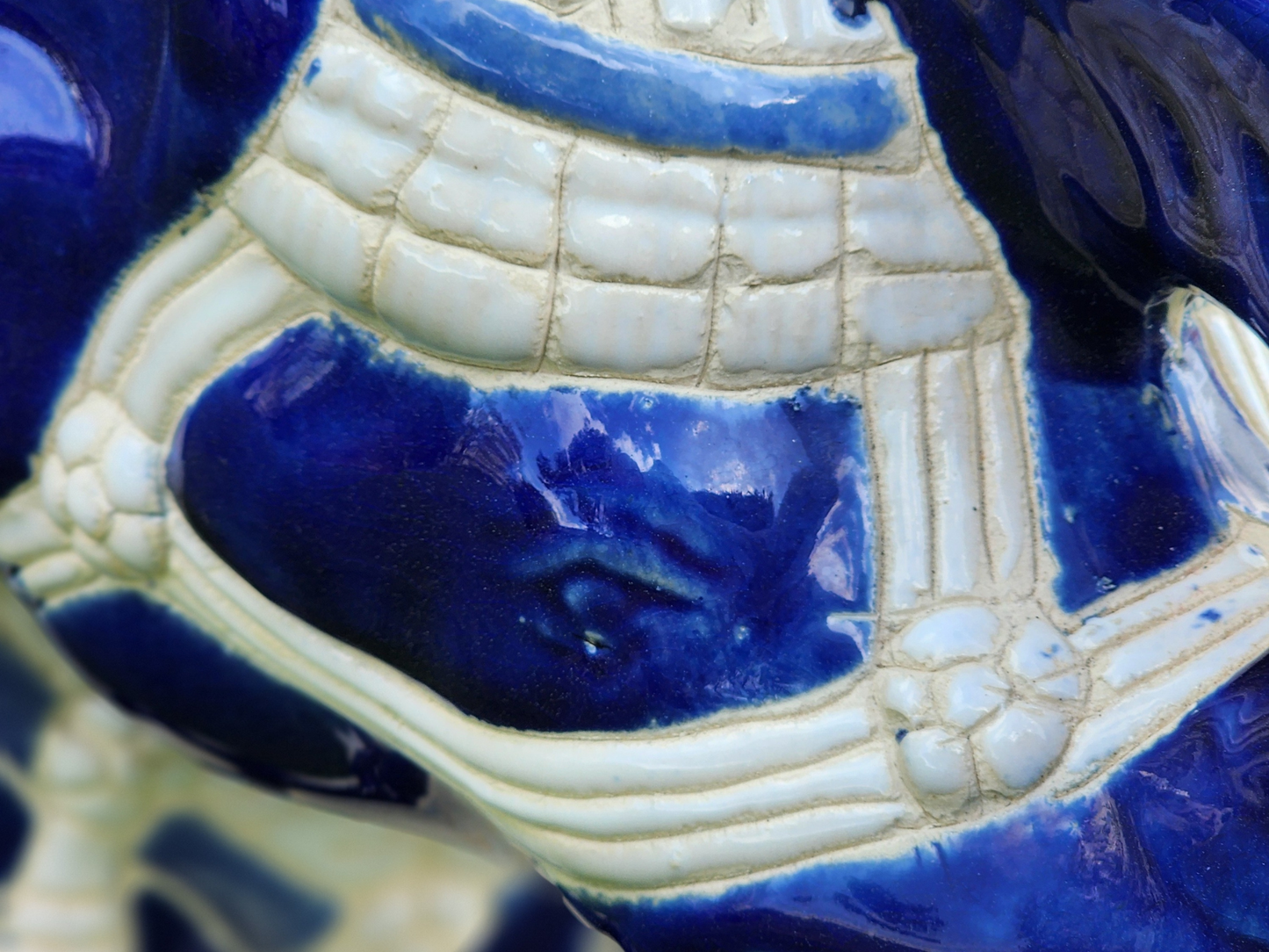 Blue Chinoiserie Elephant Garden Stool