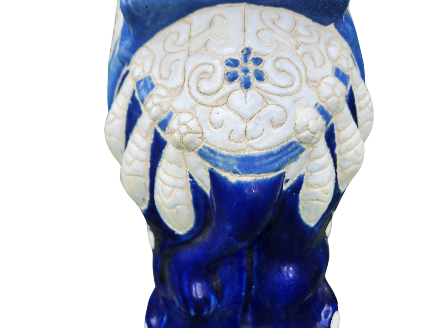 Blue Chinoiserie Elephant Garden Stool