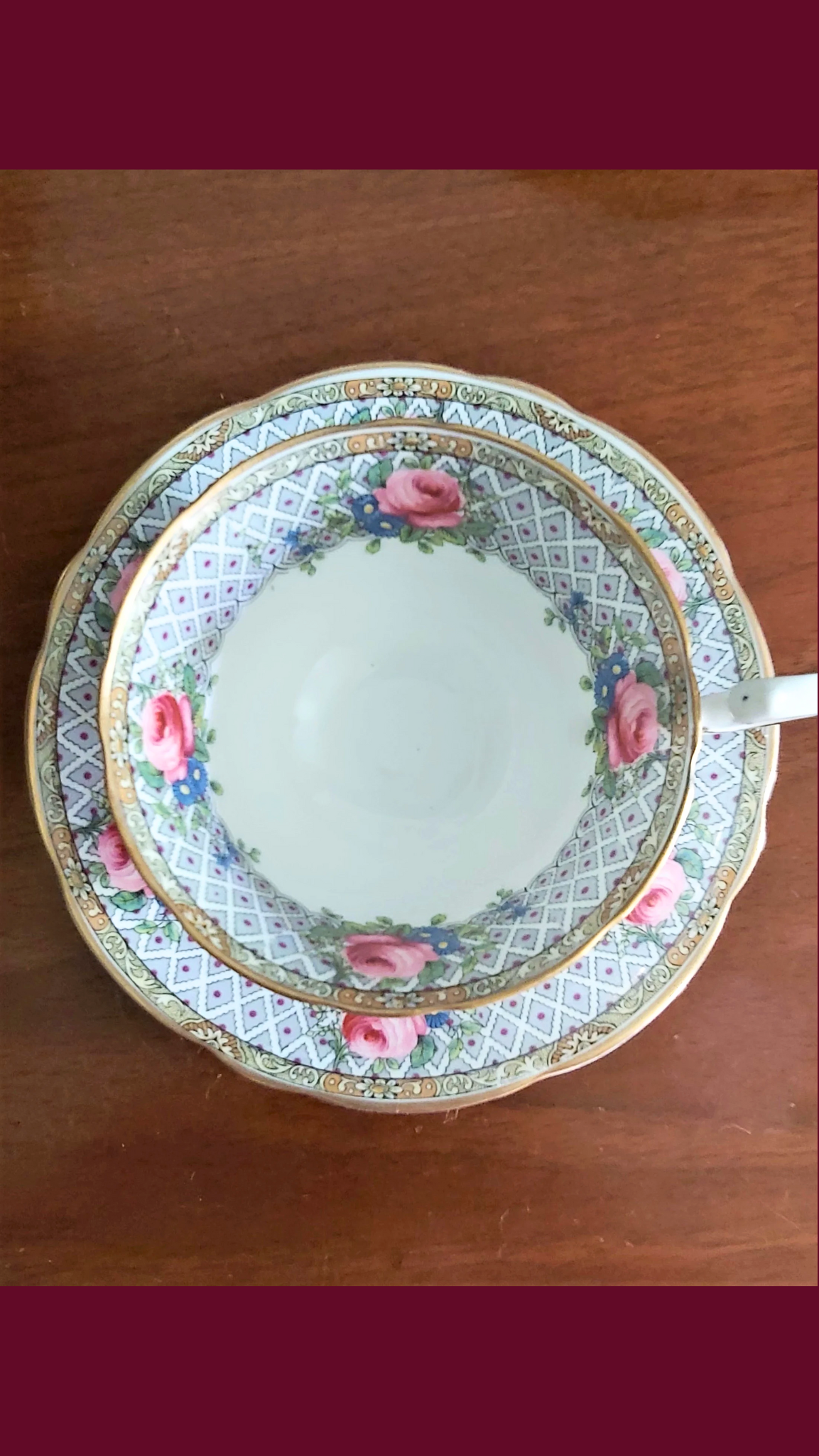 Aynsley Tea Cup | Bone China England Tea Cup and Saucer