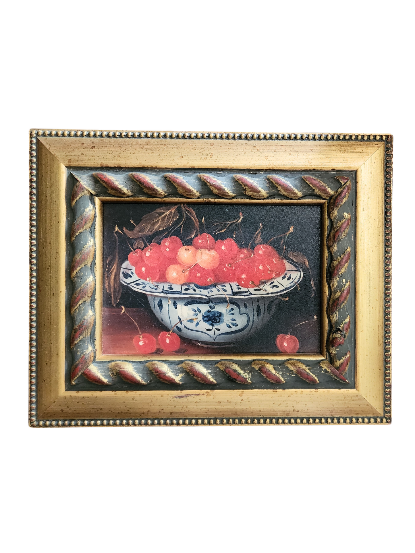 Delft Bowl of Cherries Painting Reproduction