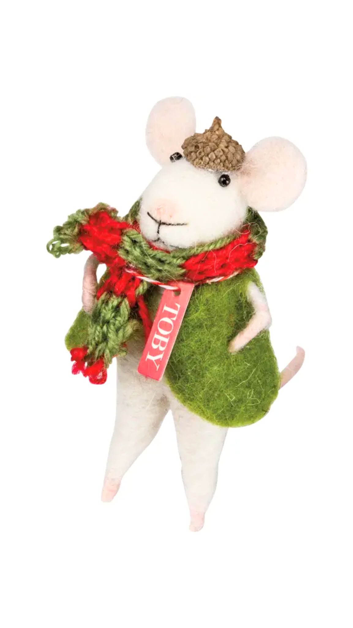 Toby Mouse Critter Felted Mouse Critter Ornament