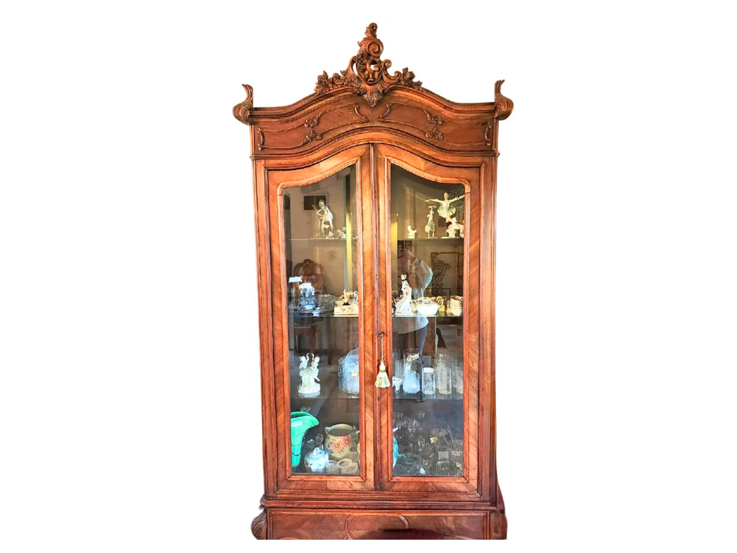 French Antique China Cabinet | French country furniture | Antique French Louis XV Cabinet| Antique French China Display Case | French