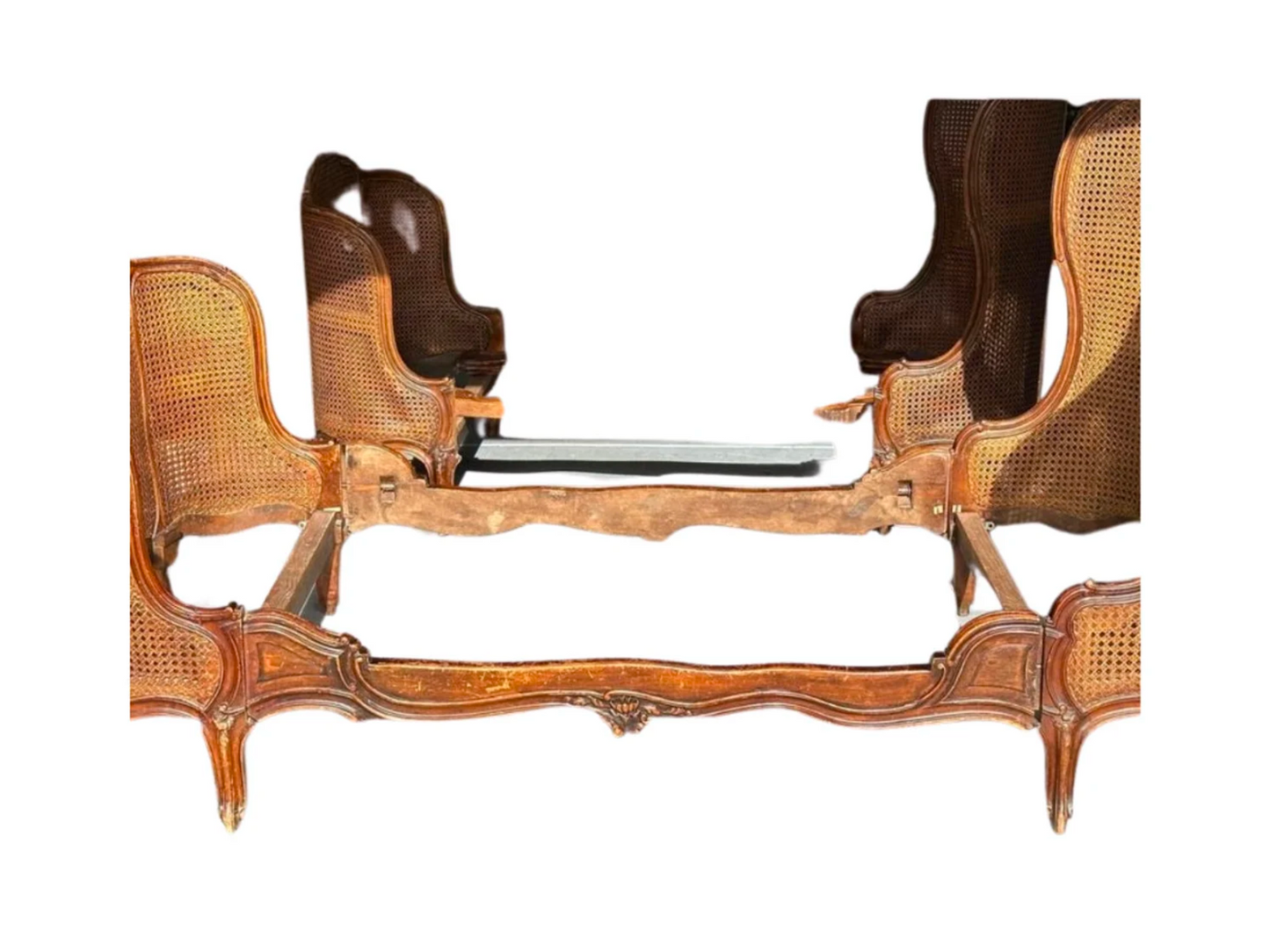 French beds | French antique Caned beds | Twin French Provincial Beds ~ Antique Twin Bed Frames | Antique European Beds