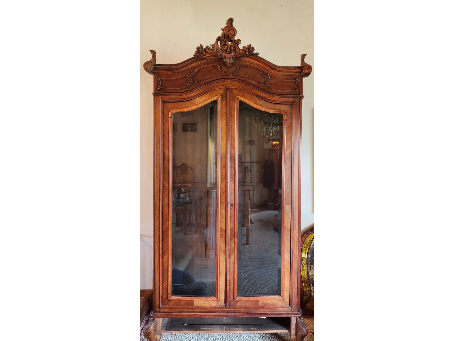 French Antique China Cabinet | French country furniture | Antique French Louis XV Cabinet| Antique French China Display Case | French