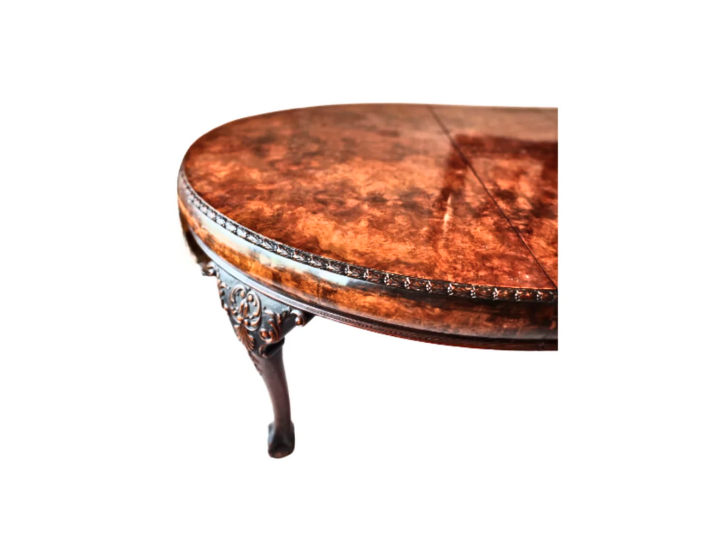 Antique dining table | Burlwood Ball and Claw Dining Table | English Antique dining table | Traditional dining table