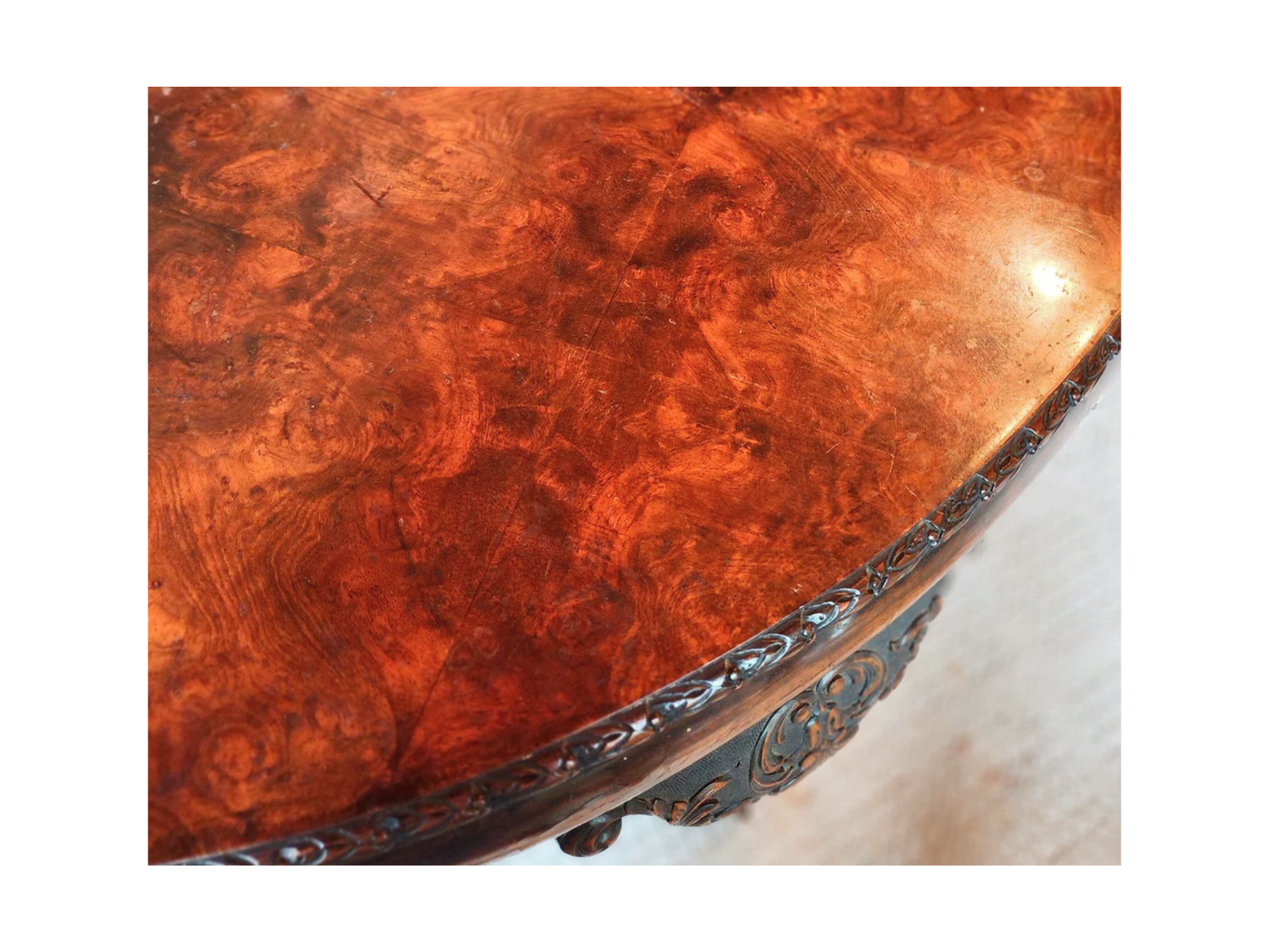 Antique dining table | Burlwood Ball and Claw Dining Table | English Antique dining table | Traditional dining table