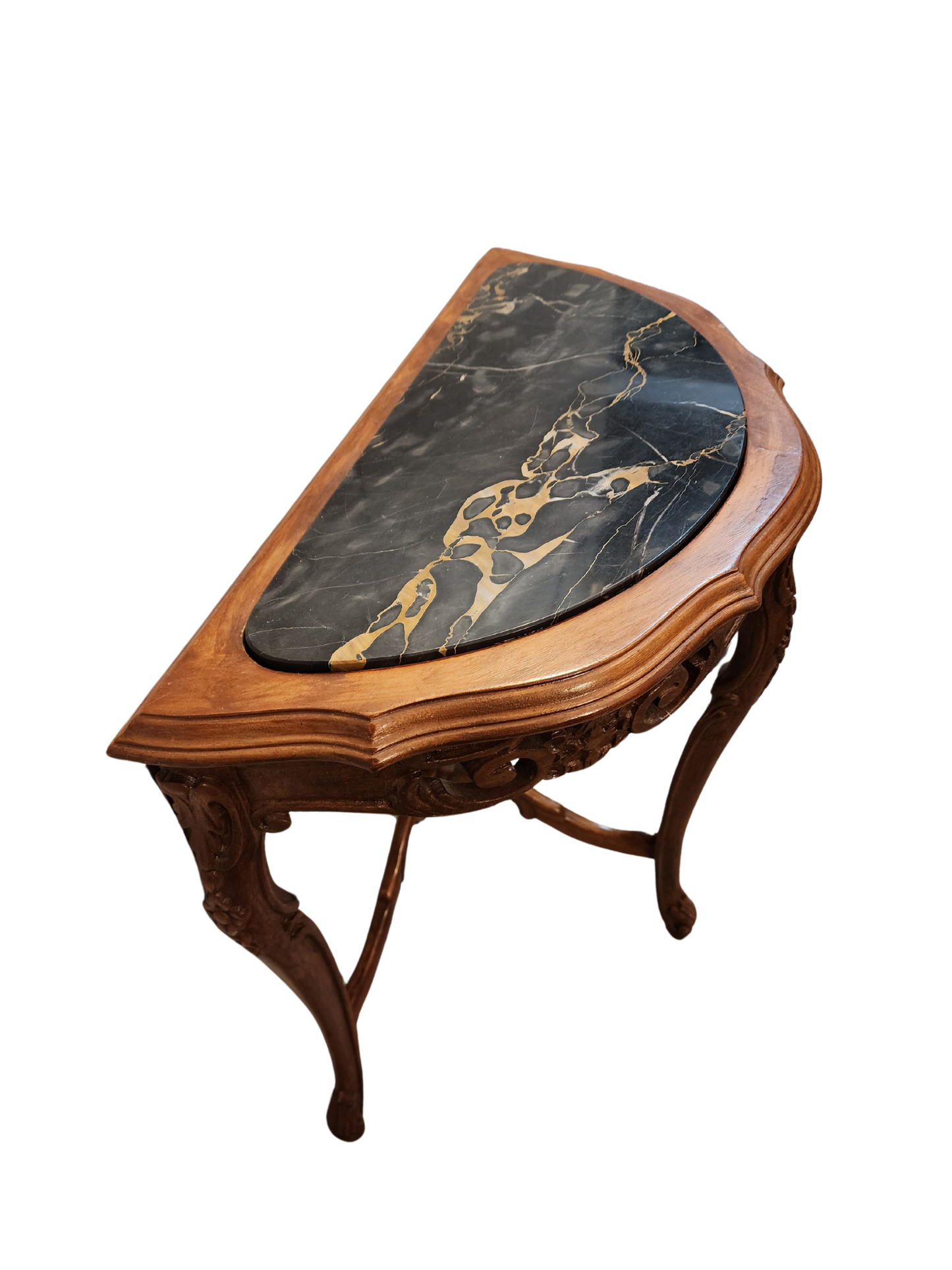 Vintage Demi Lune table Louis XV style French Demi lune side table | Demilune table