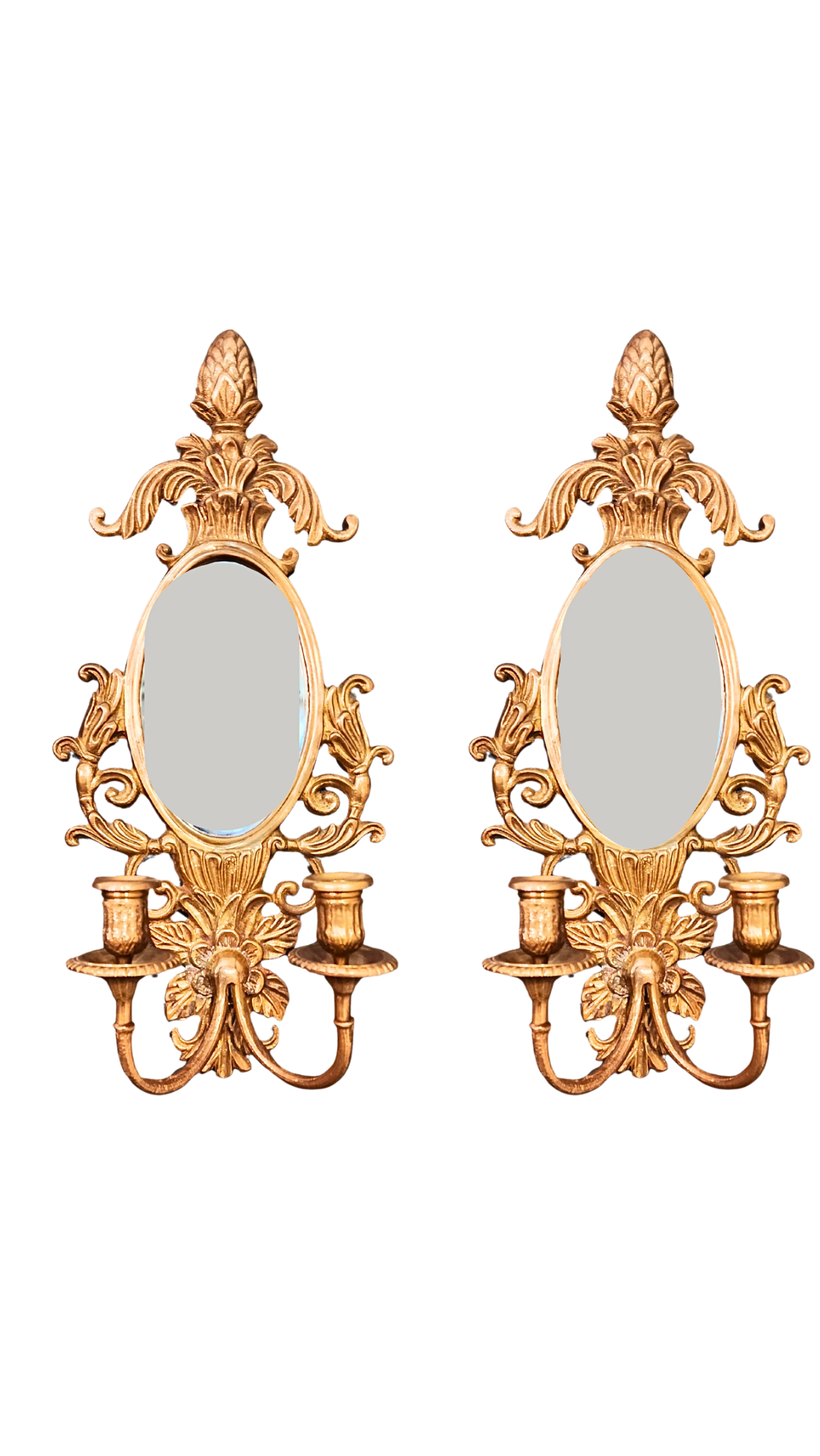 Vintage brass wall sconces