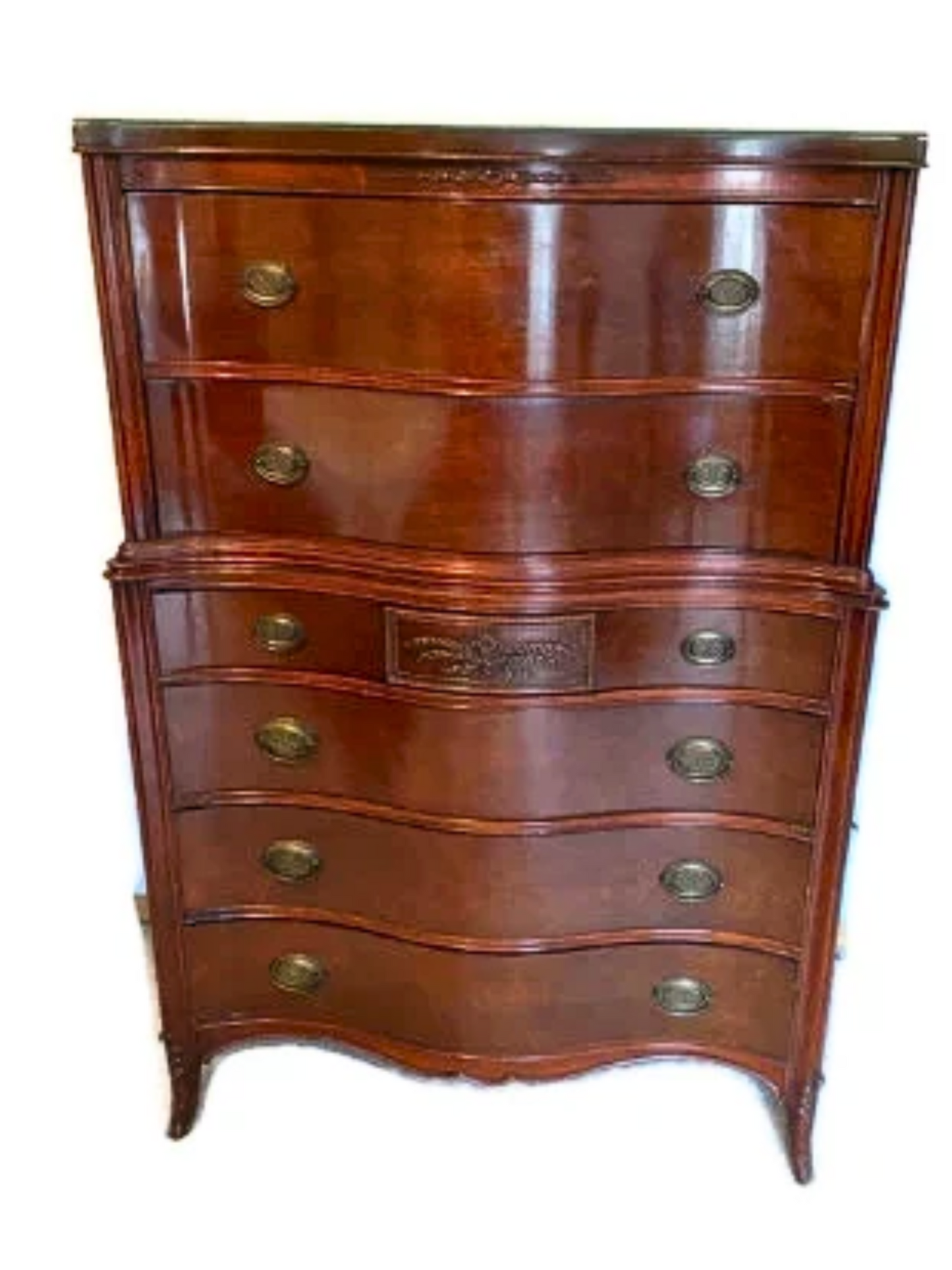 Hepplewhite style Mahogany Dresser | Highboy Mahogany dresser | 1940 Mahogany dresser