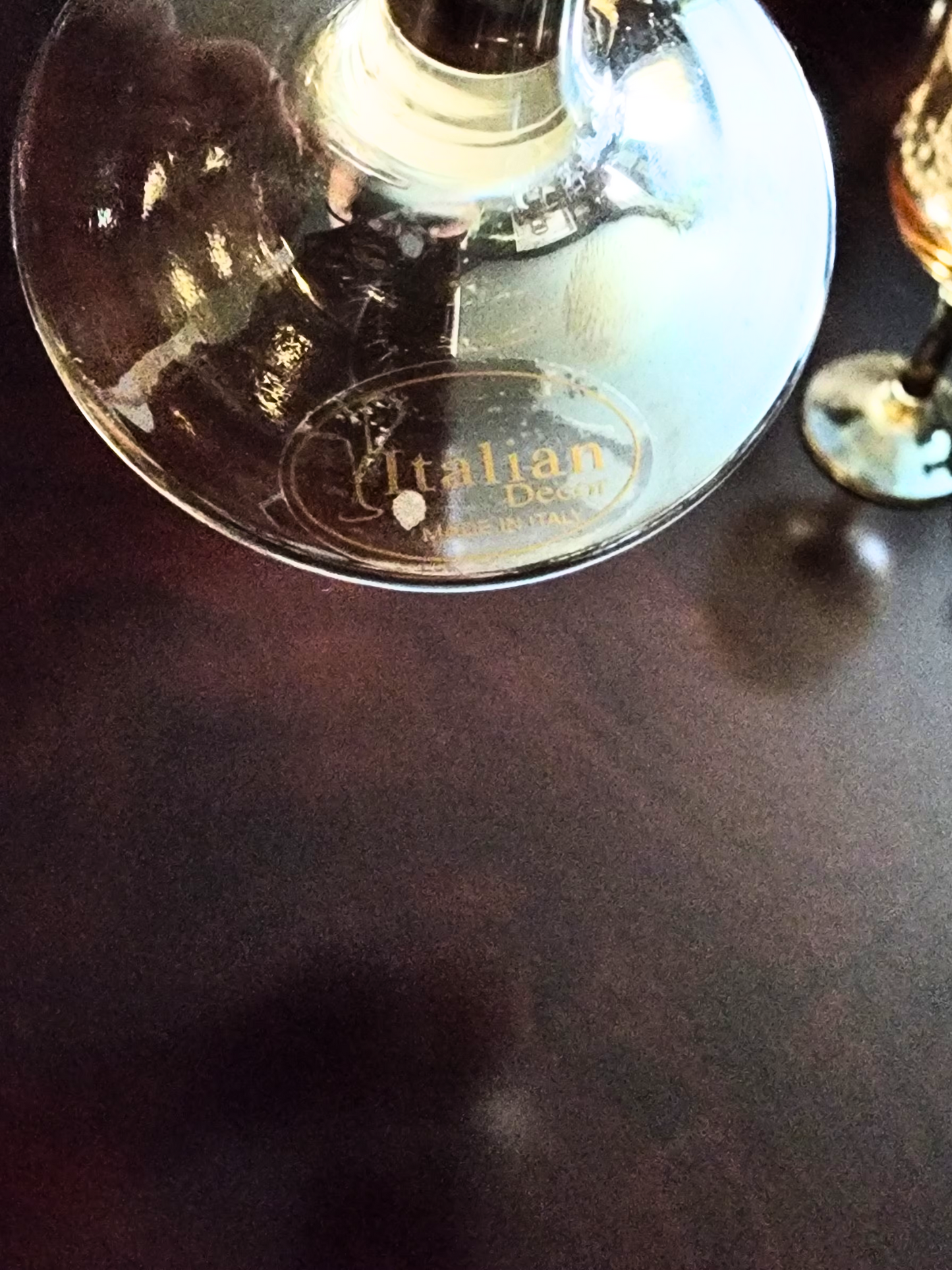 Exquisite Vintage Italian Crystal Wine Glasses