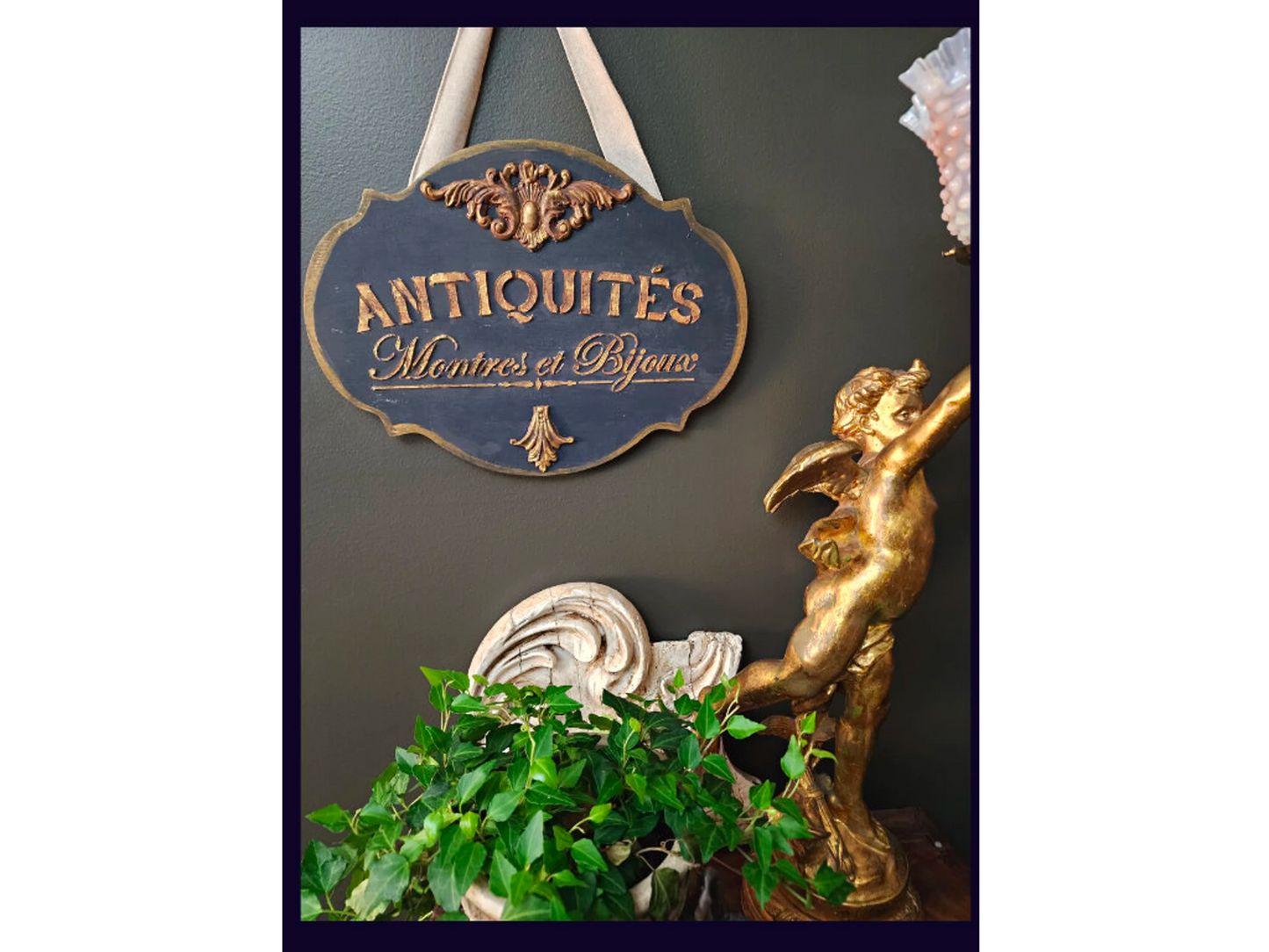 French decor Sign | French Country Decor | French antique wall decor | French plaque | French Antique sign