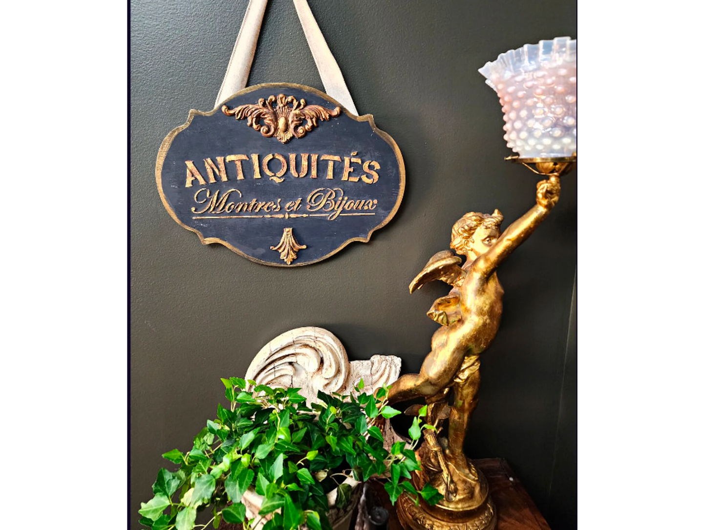 French decor Sign | French Country Decor | French antique wall decor | French plaque | French Antique sign