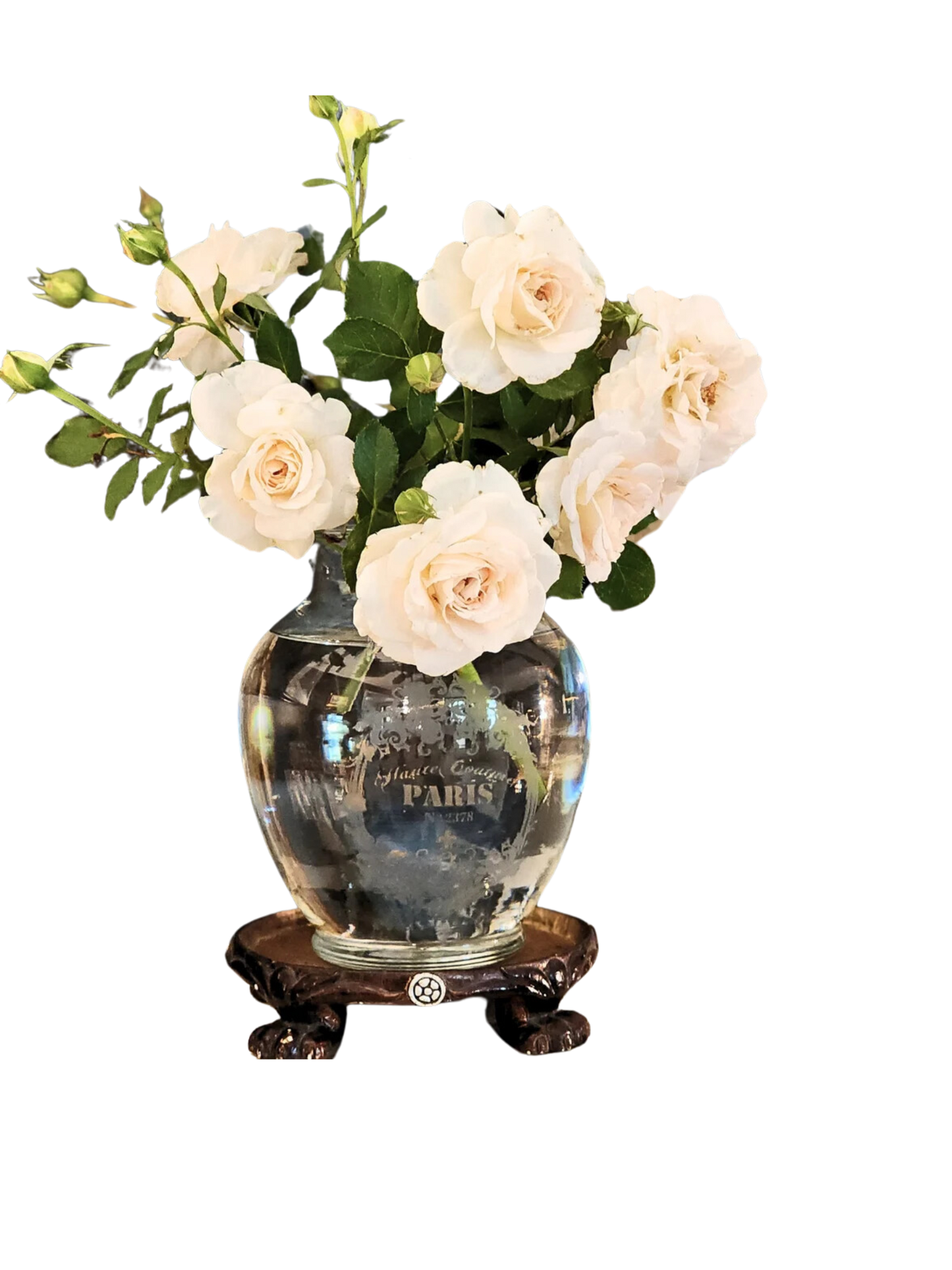 Exquisite French Etched Vase - Timeless Elegance for Your Home Decor