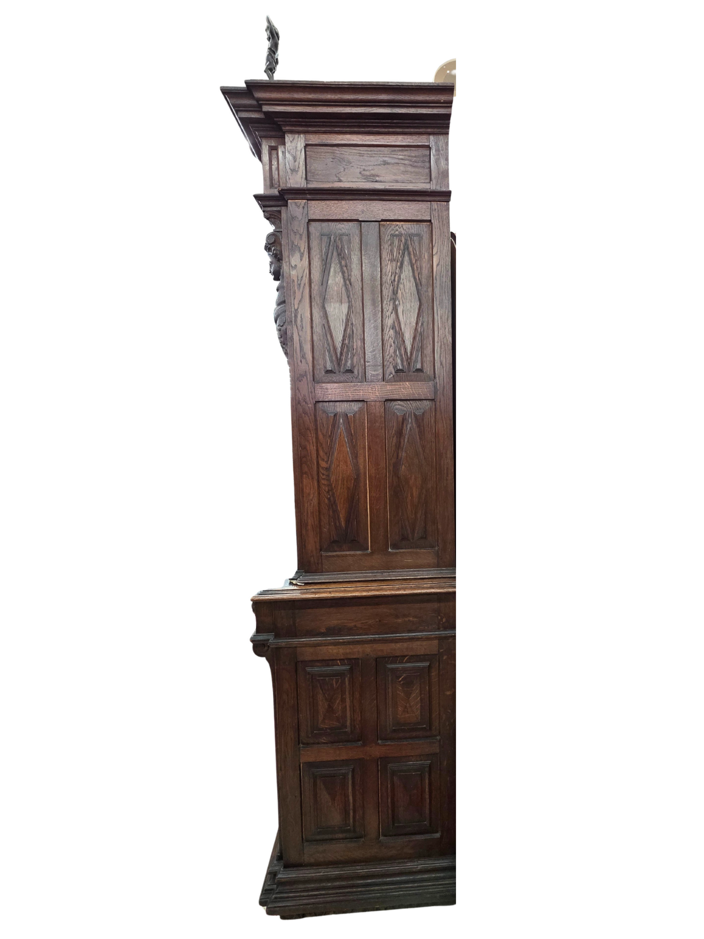Neo-Renaissance French Antique Walnut Cabinet With Drawers