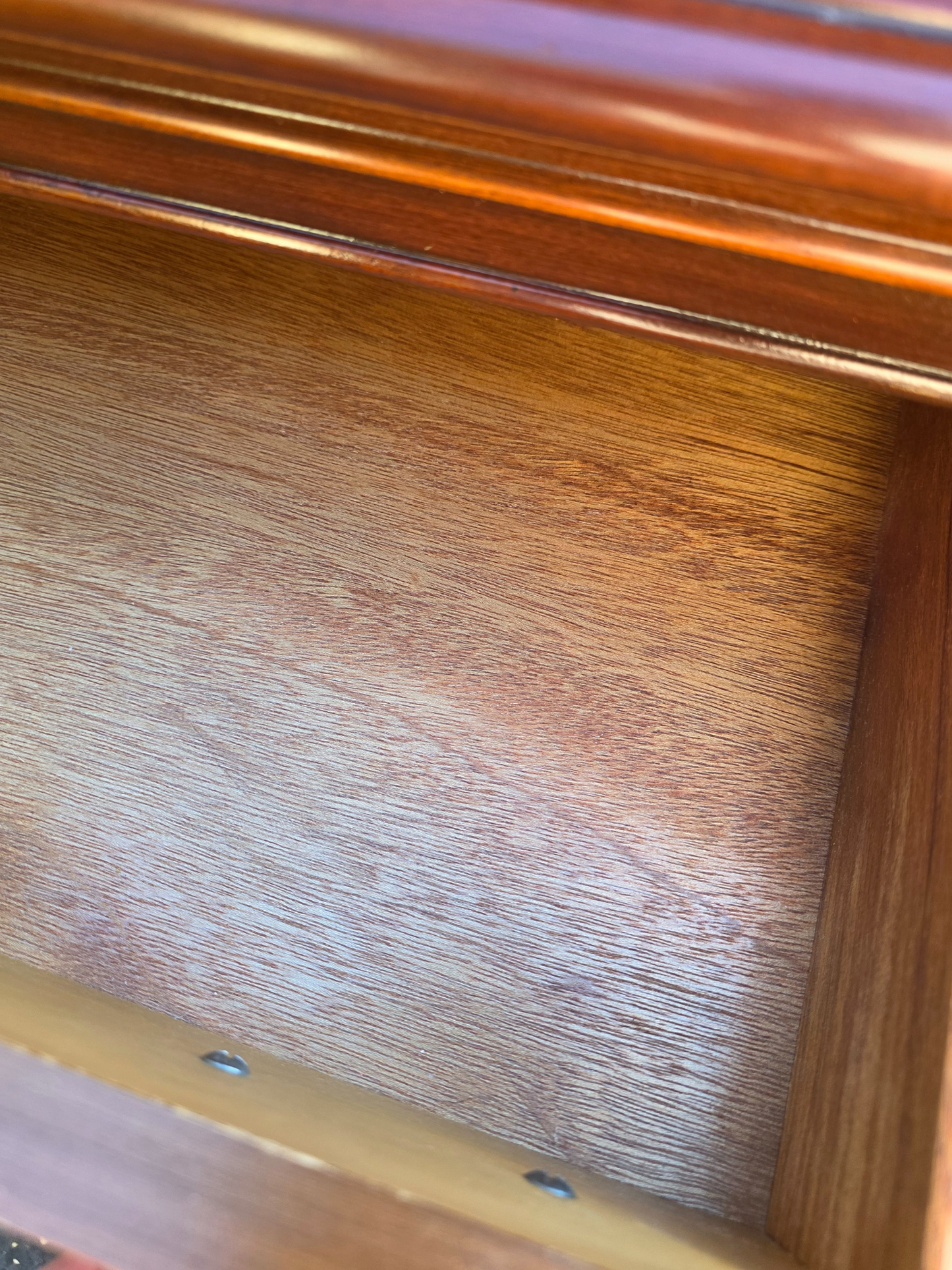 Pair of Dixie Banded Mahogany Chippendale Style Bedside Chests