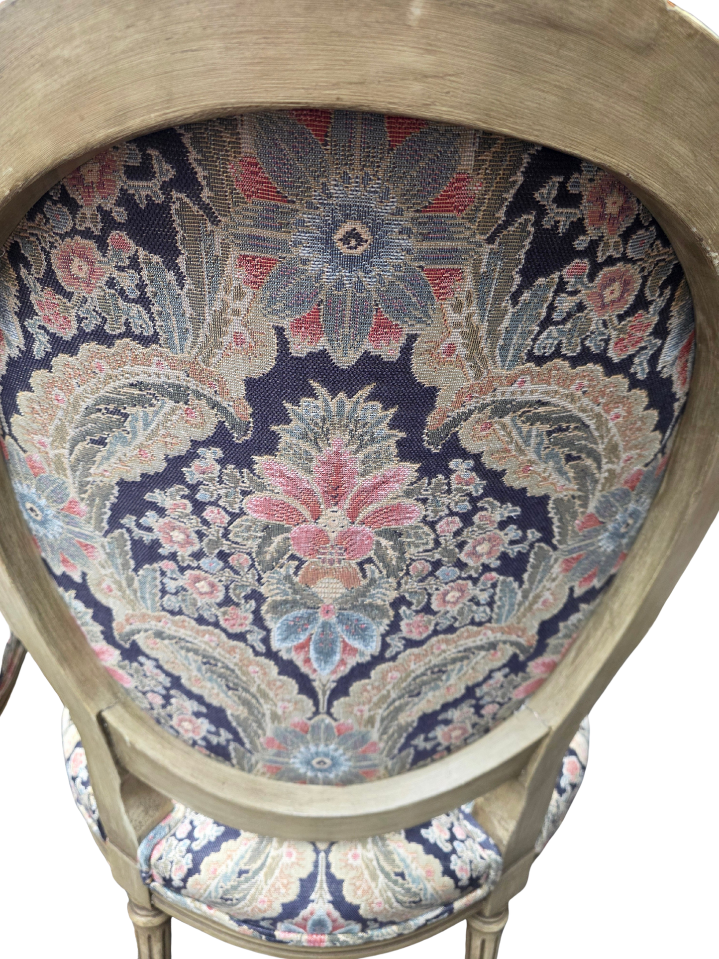 Pair of Louis XVI–Style Carved Fauteuil Armchairs