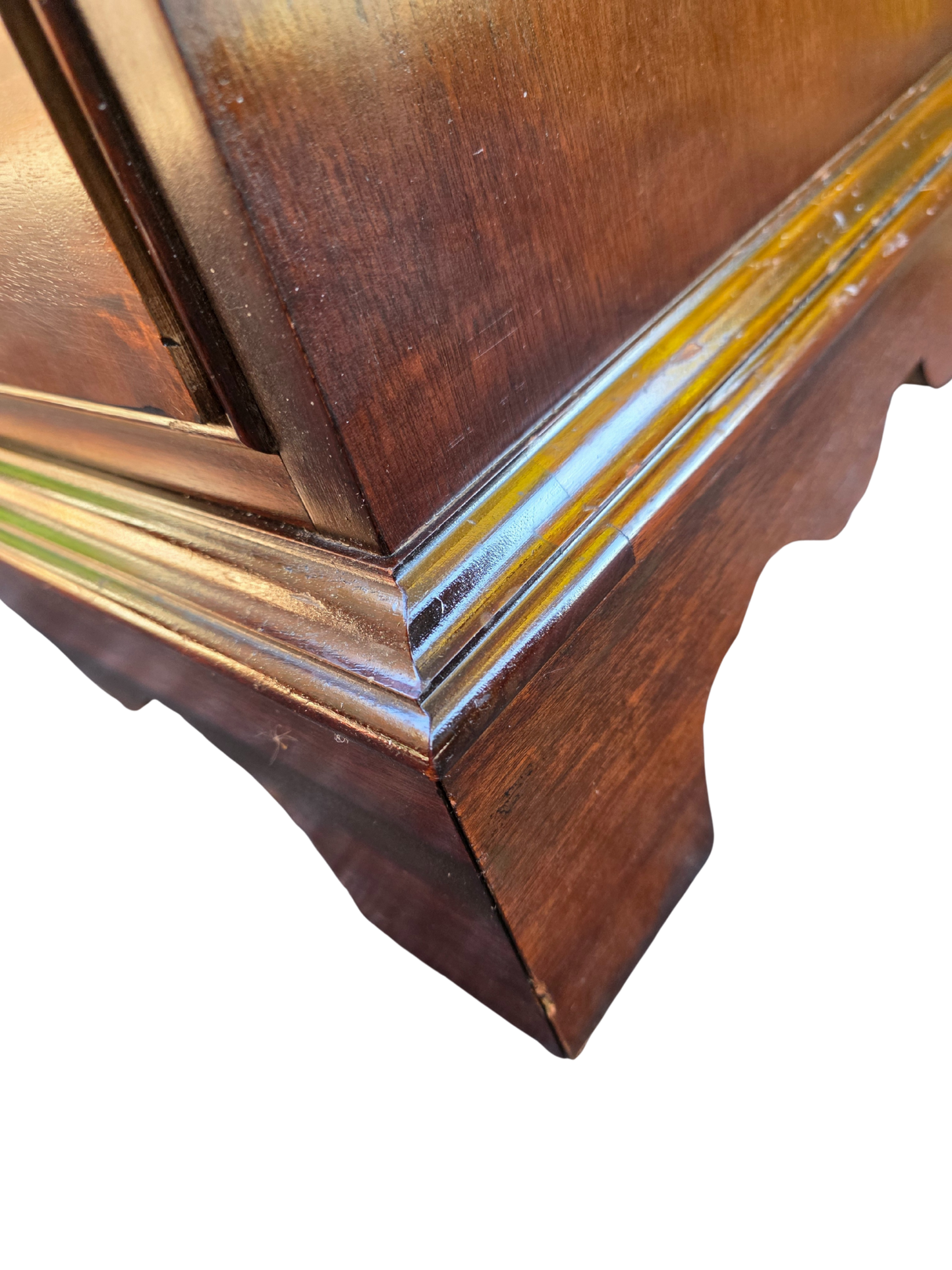 Pair of Dixie Banded Mahogany Chippendale Style Bedside Chests