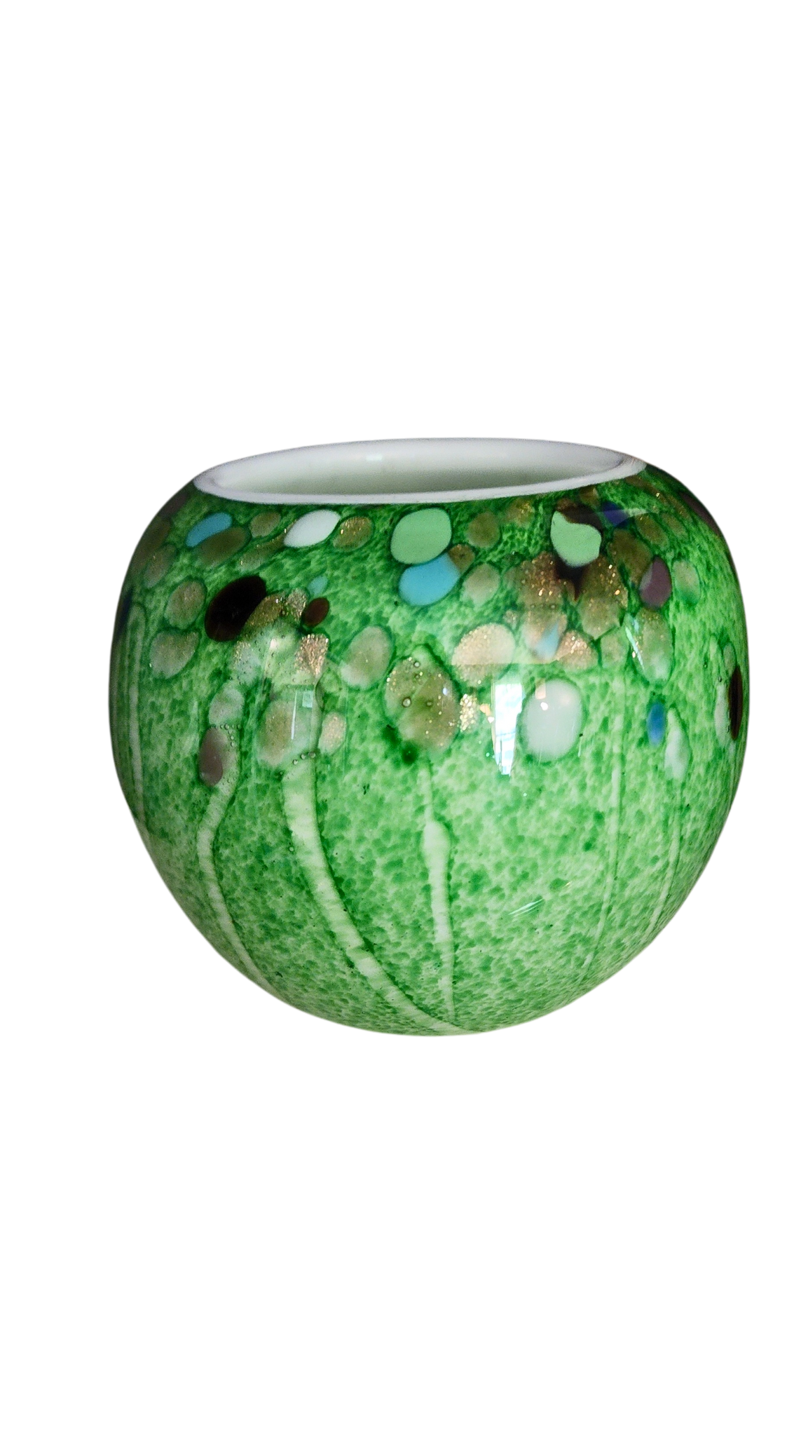 Green Murano Style Vase