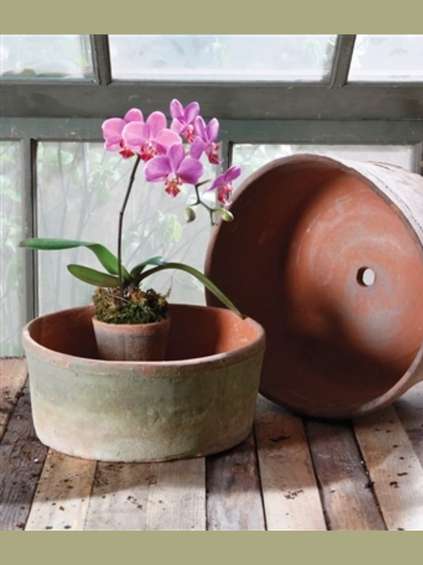 Large Rustic Terra Cotta Grande Cylinders Antique Red