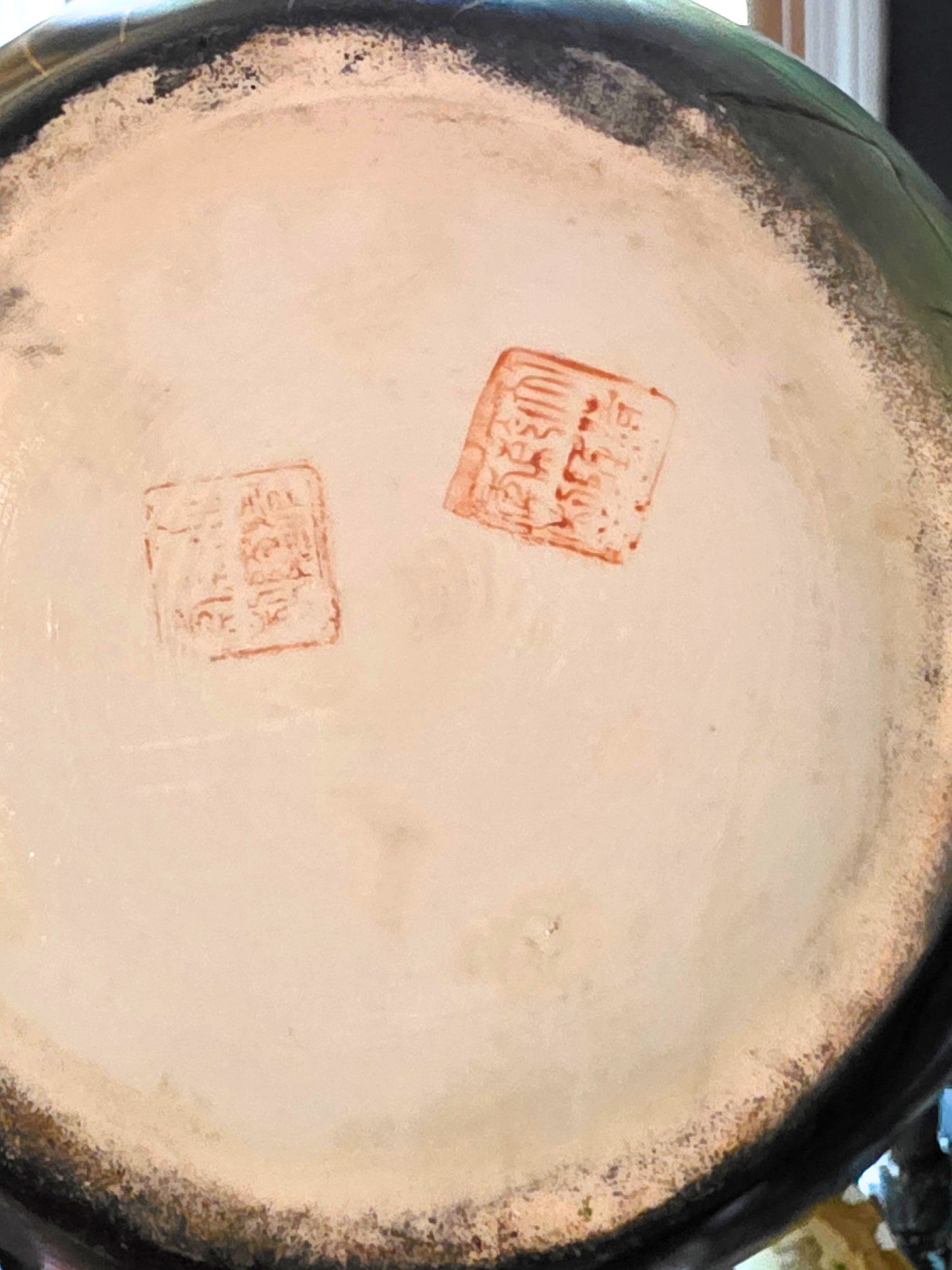 Pair of Large Chioniserie Ginger Jars Mid 20th Century Hand-Painted Lotus Black Ginger Jars – Chinoiserie Style