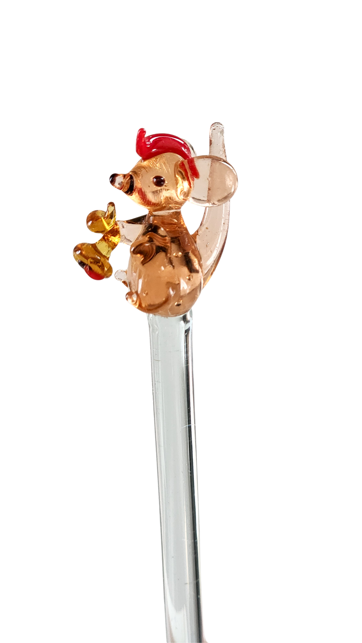 Vintage Marshall Fields Christmas Swizzle sticks Glass Stirrers Swizzle Stick Glass Cocktail Drink