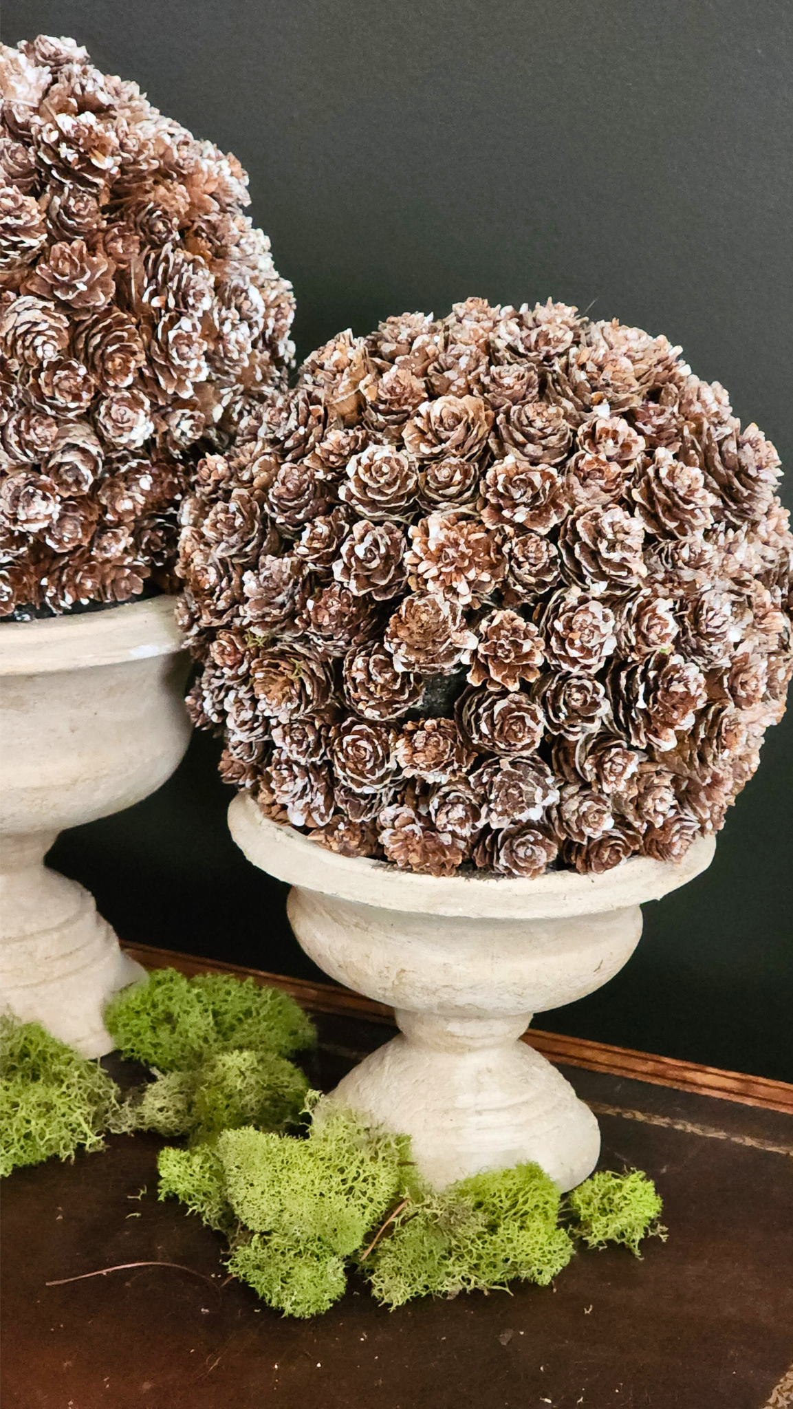 Pinecone Topiaries Decor Pair