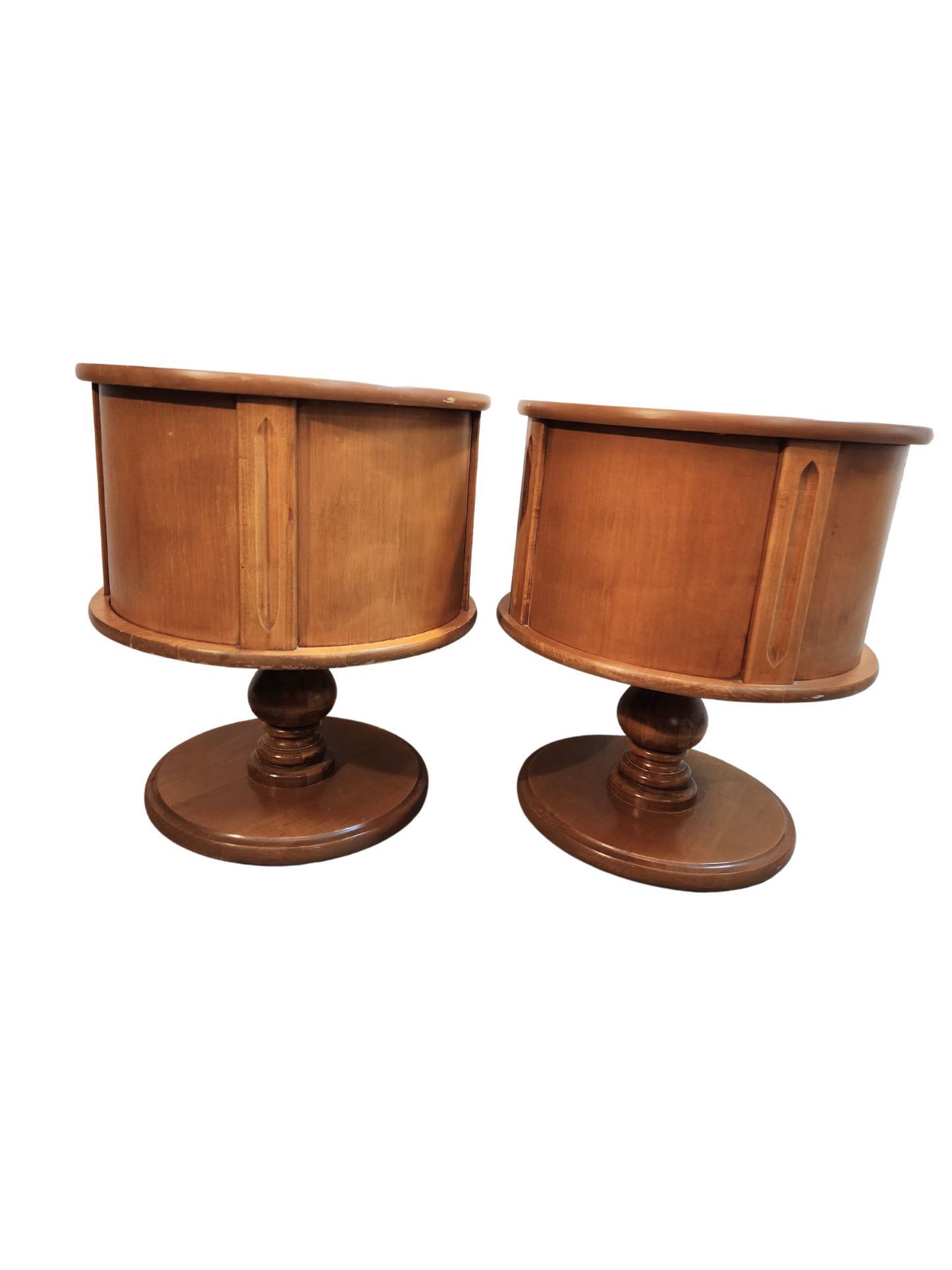 Mid Century Side Tables Mersman Side Barrel Tables 1970 - Set of 2