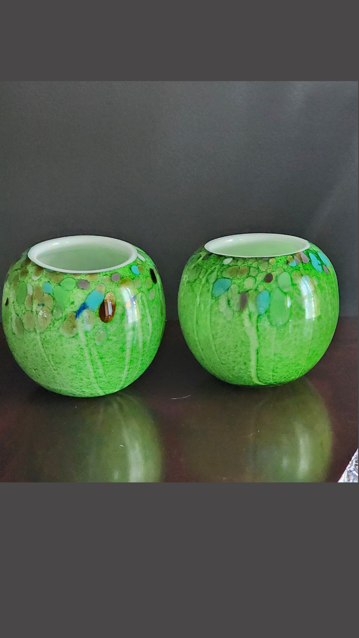 Green Murano Style Vase