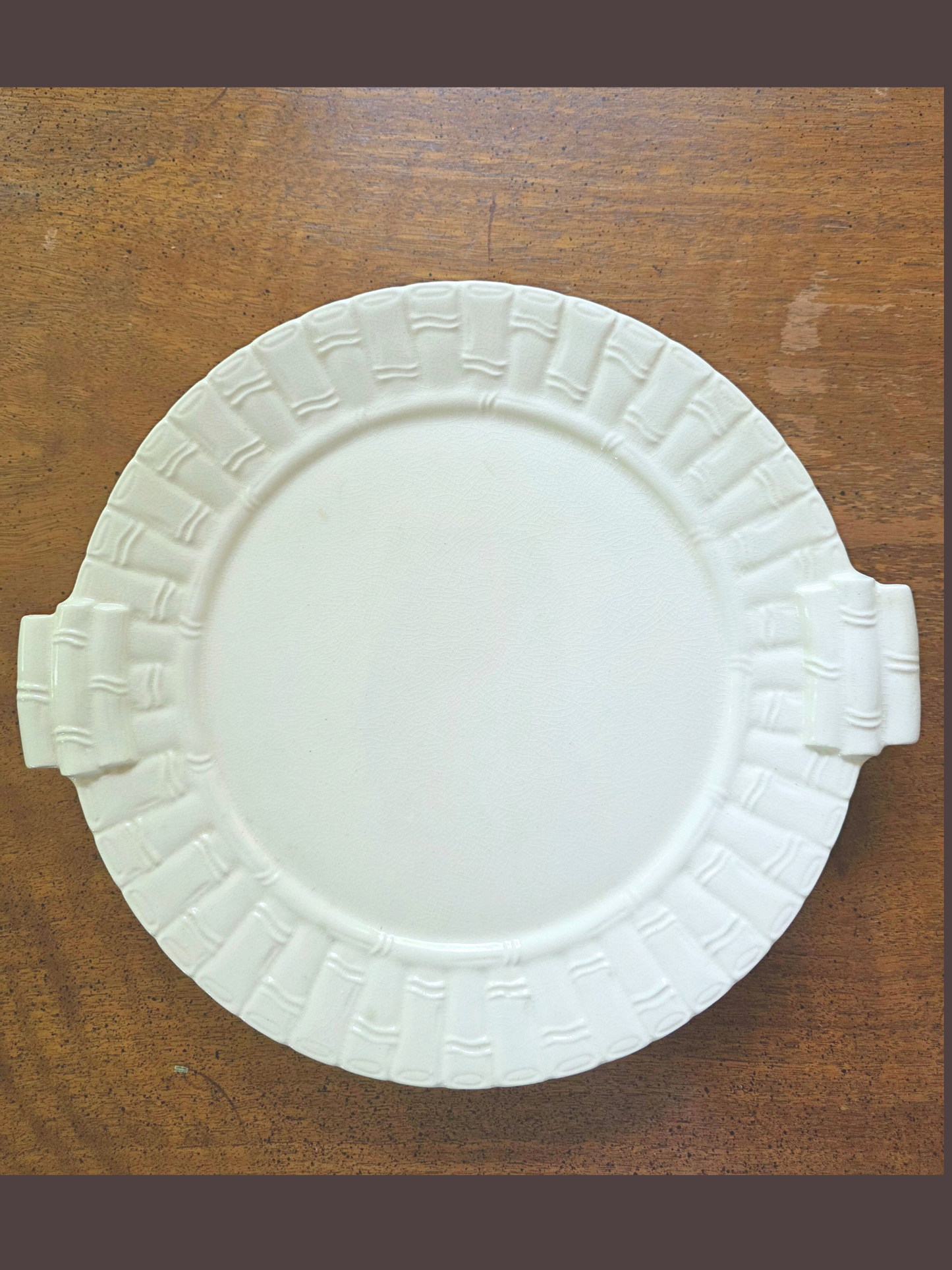 White Chinoiserie Bamboo Tureen with Underplate & Ladle – Mid-Century Tabletop Decor