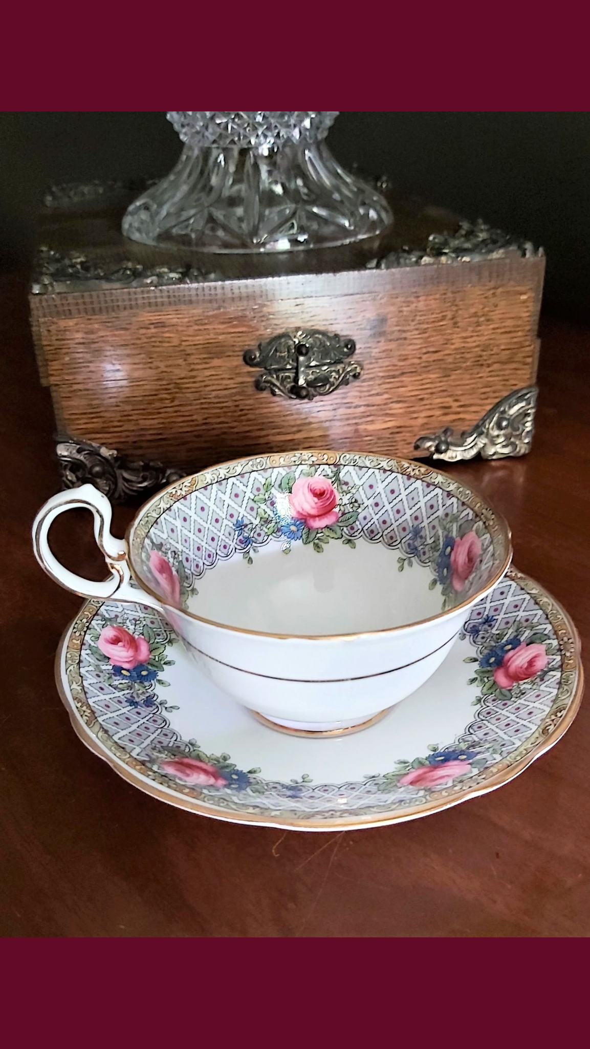 Aynsley Tea Cup | Bone China England Tea Cup and Saucer