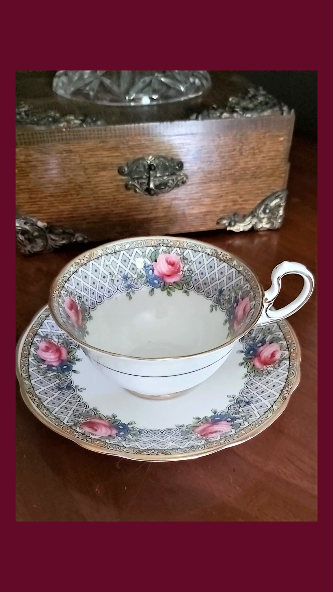 Aynsley Tea Cup | Bone China England Tea Cup and Saucer