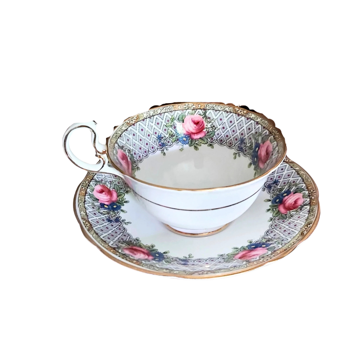 Aynsley Tea Cup | Bone China England Tea Cup and Saucer