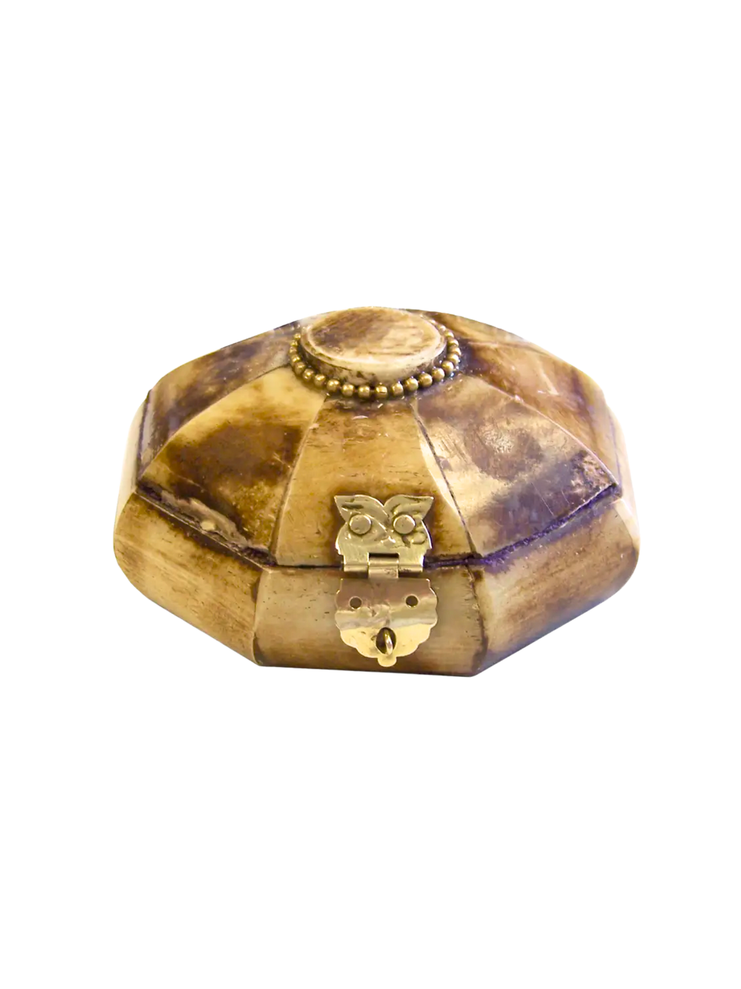 Genuine Ox Bone Trinket Box Antique reproduction of Early American box