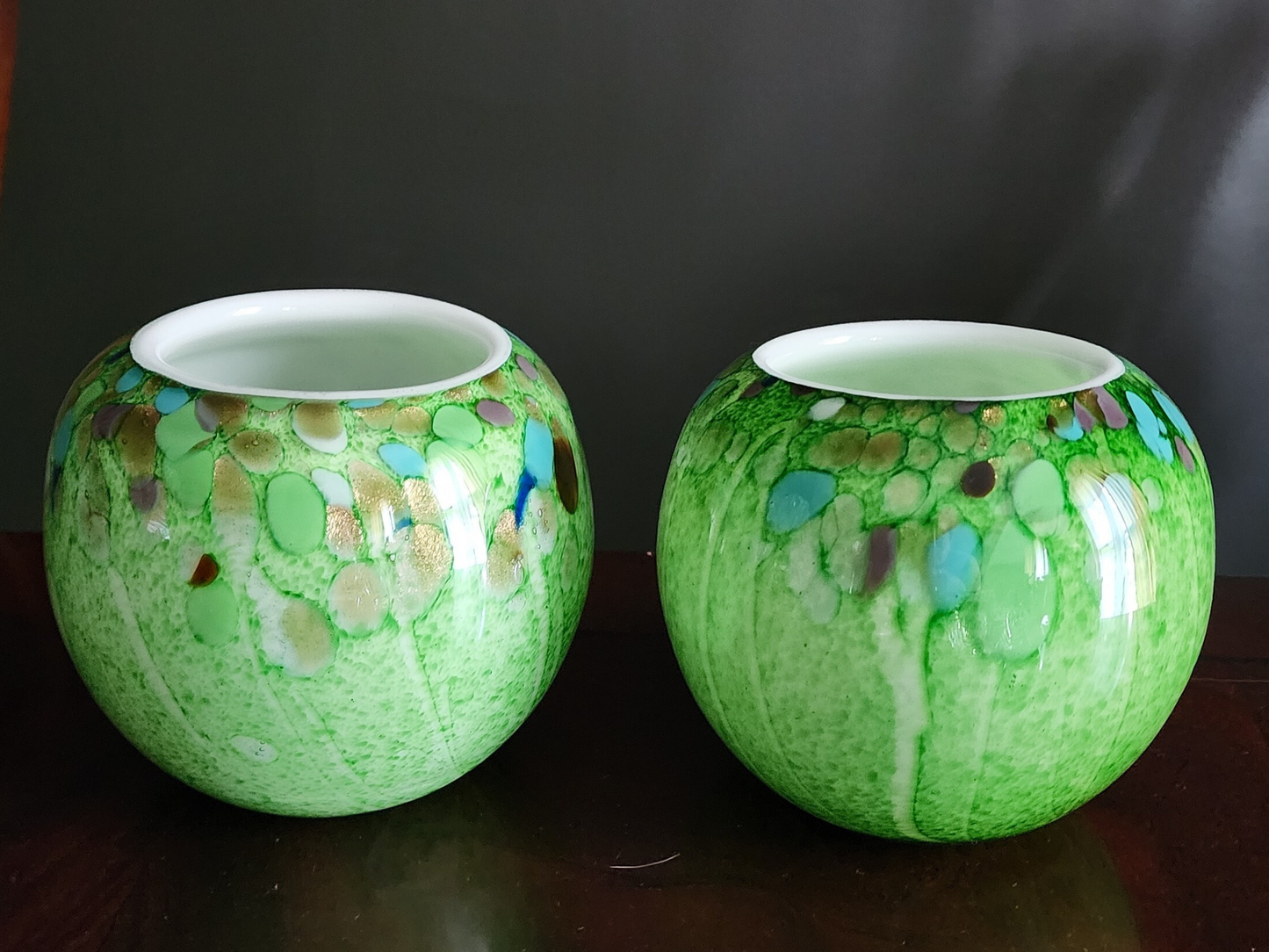 Green Murano Style Vase