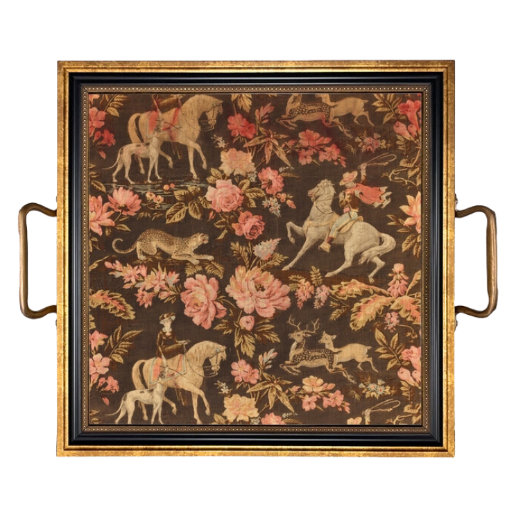 Equestrian Fabric Print Decorative Tray