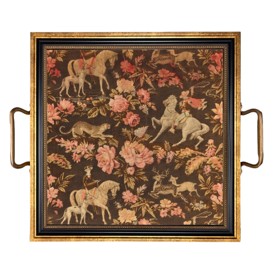 Equestrian Fabric Print Decorative Tray