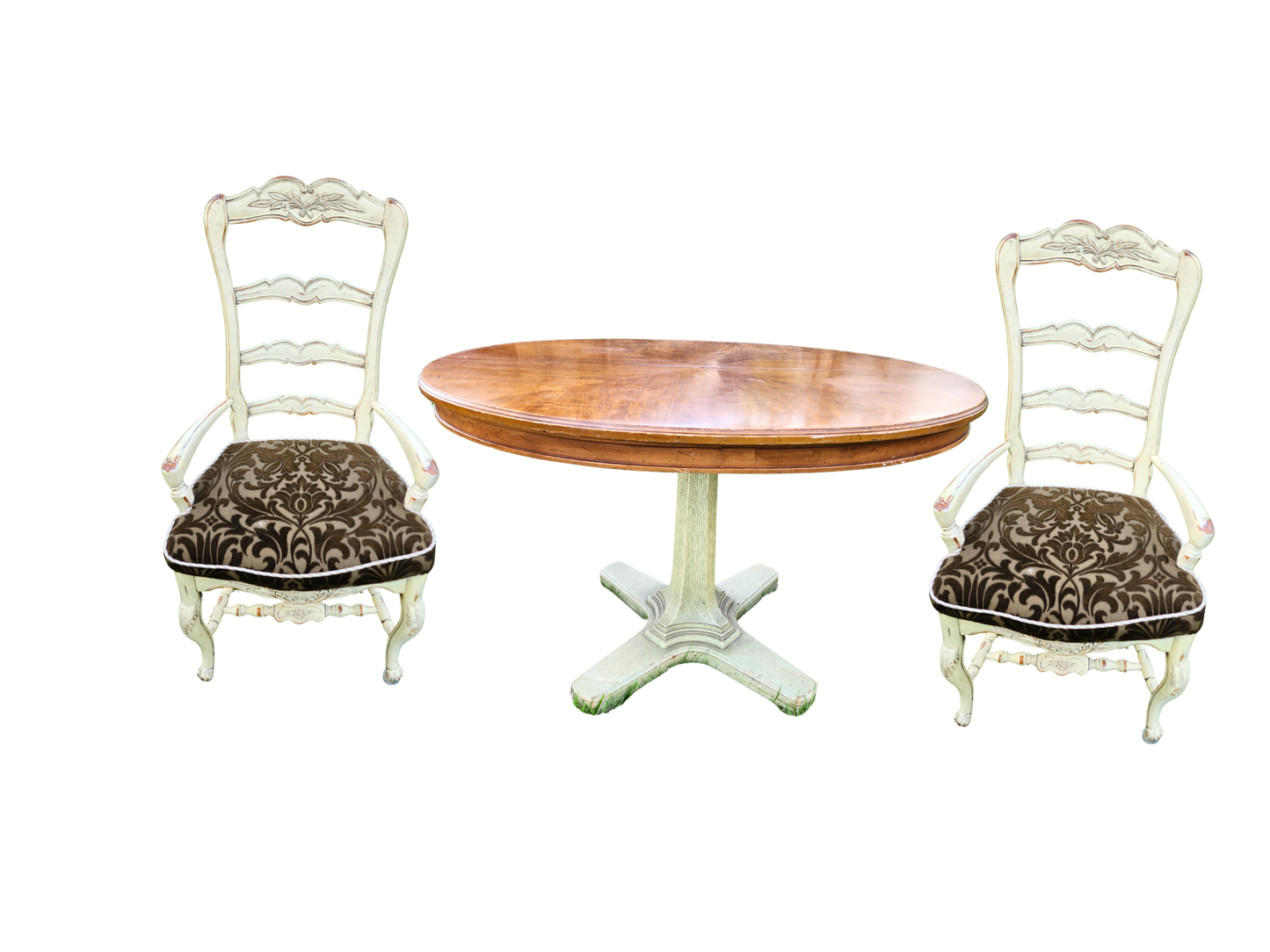 Habersham Dinette Set Table and Chairs With Custom Cushions - Set of 3