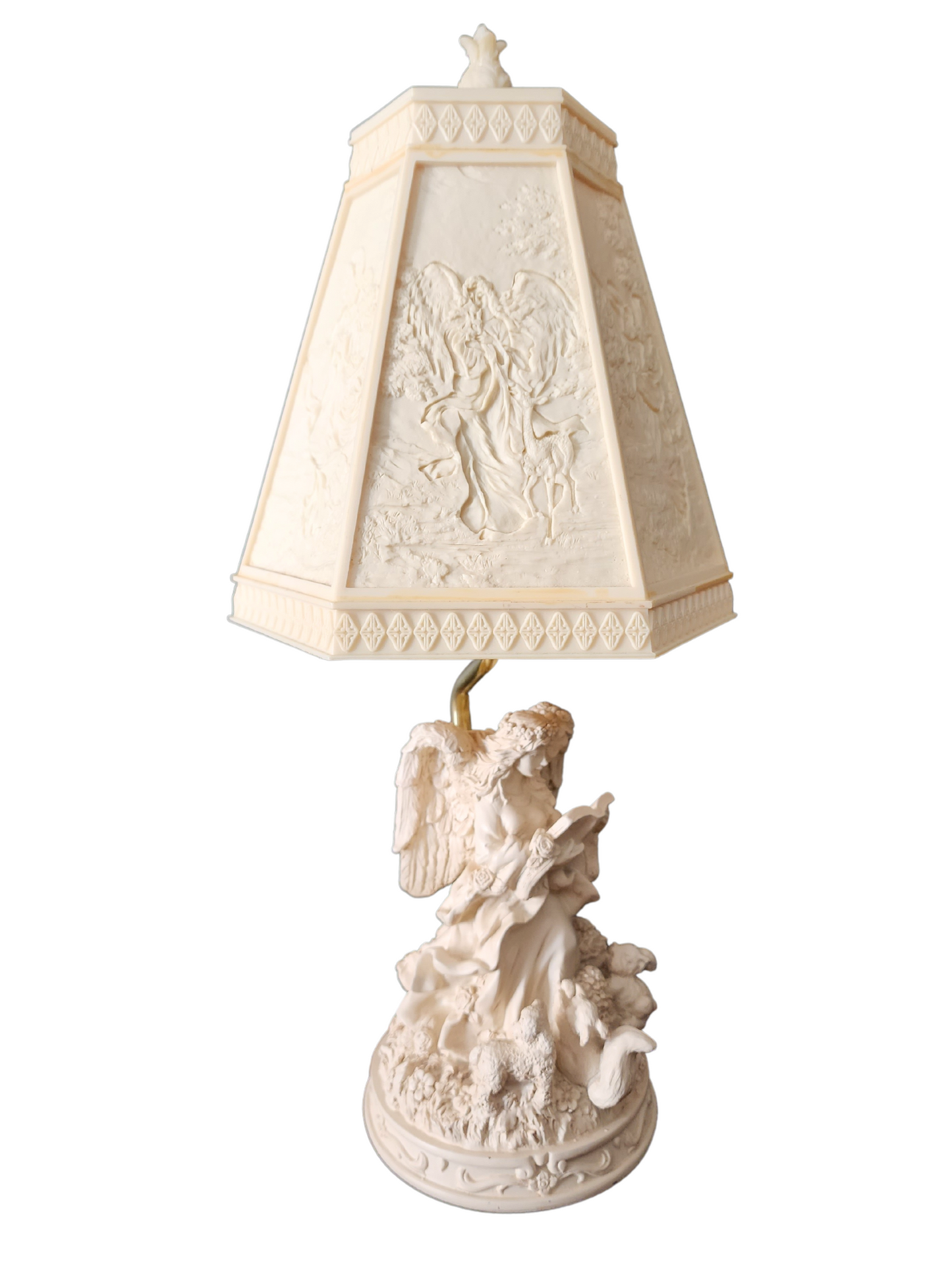 Vintage Lithophane Angel lamp