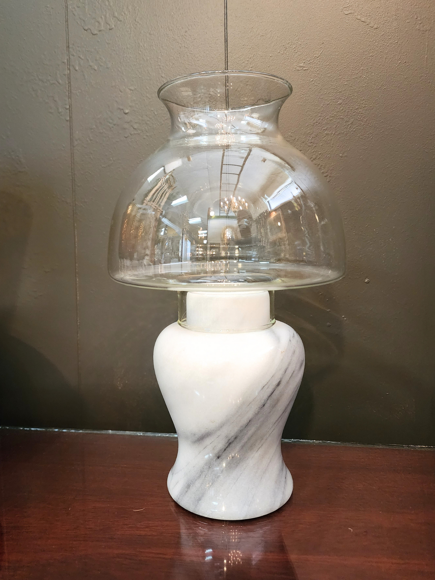 Marble Hurricane Candle holder