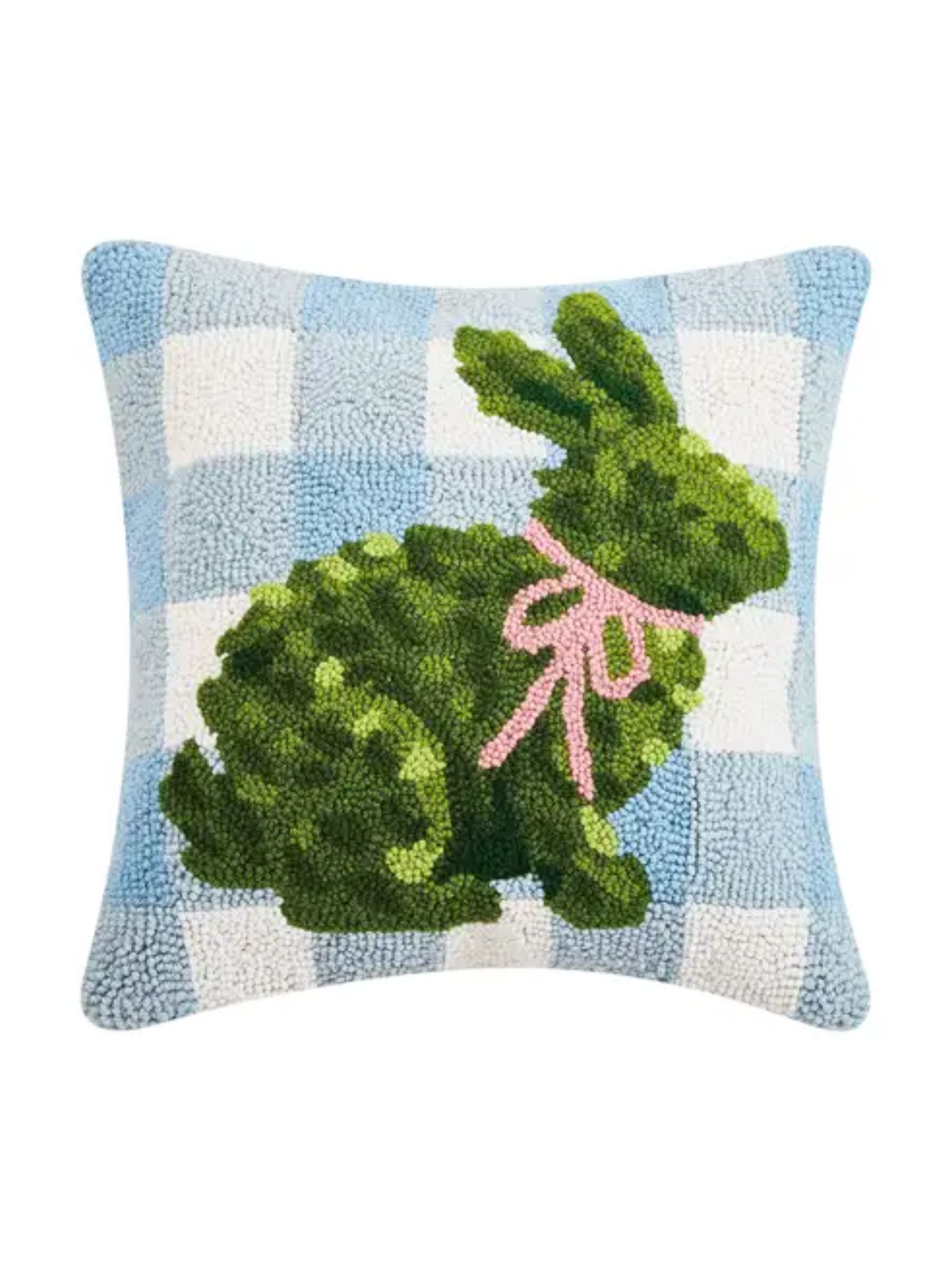 Bunny Topiary Hook Pillow Spring decor