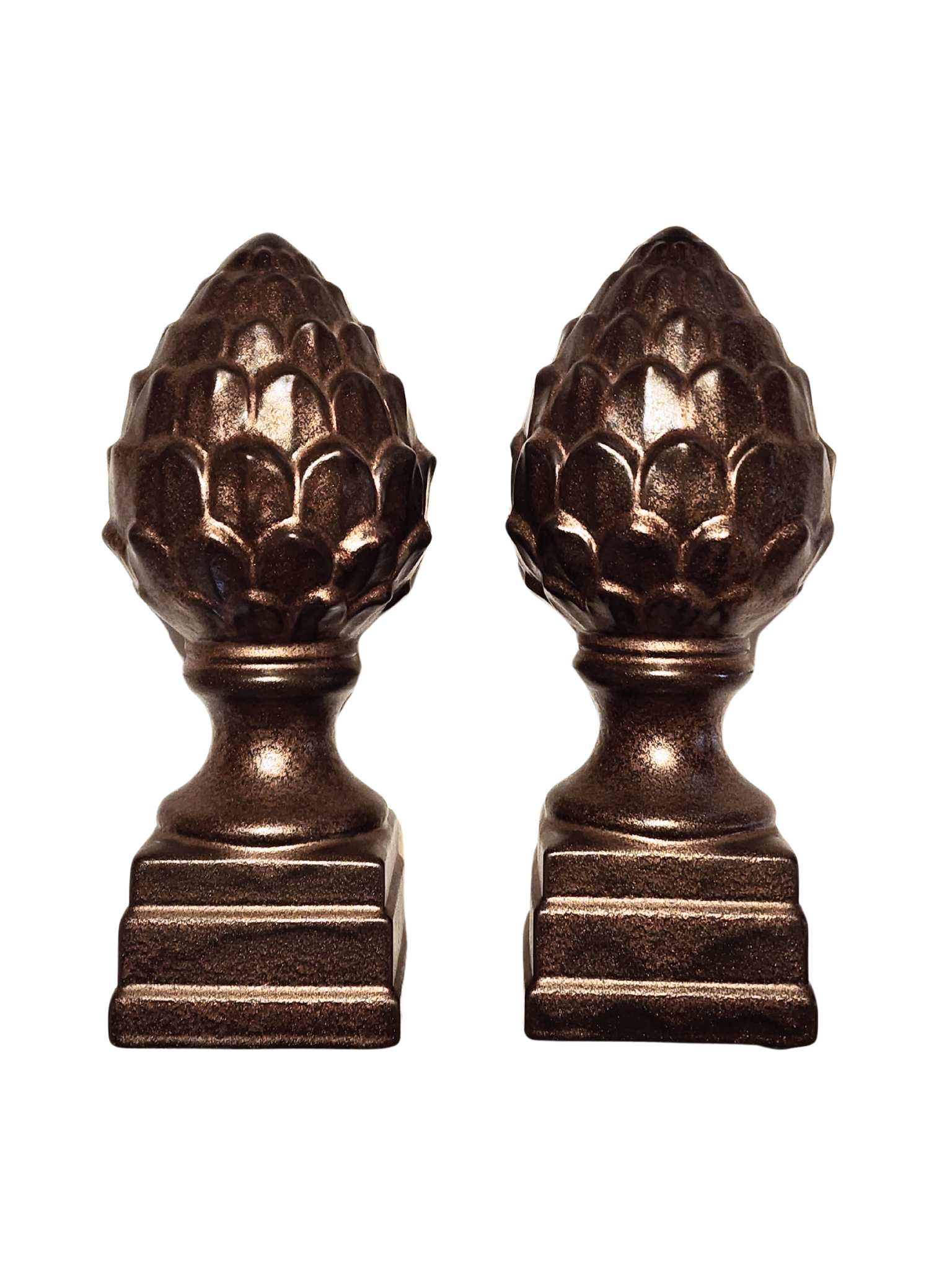 pair Artichoke Finial decor Haeger