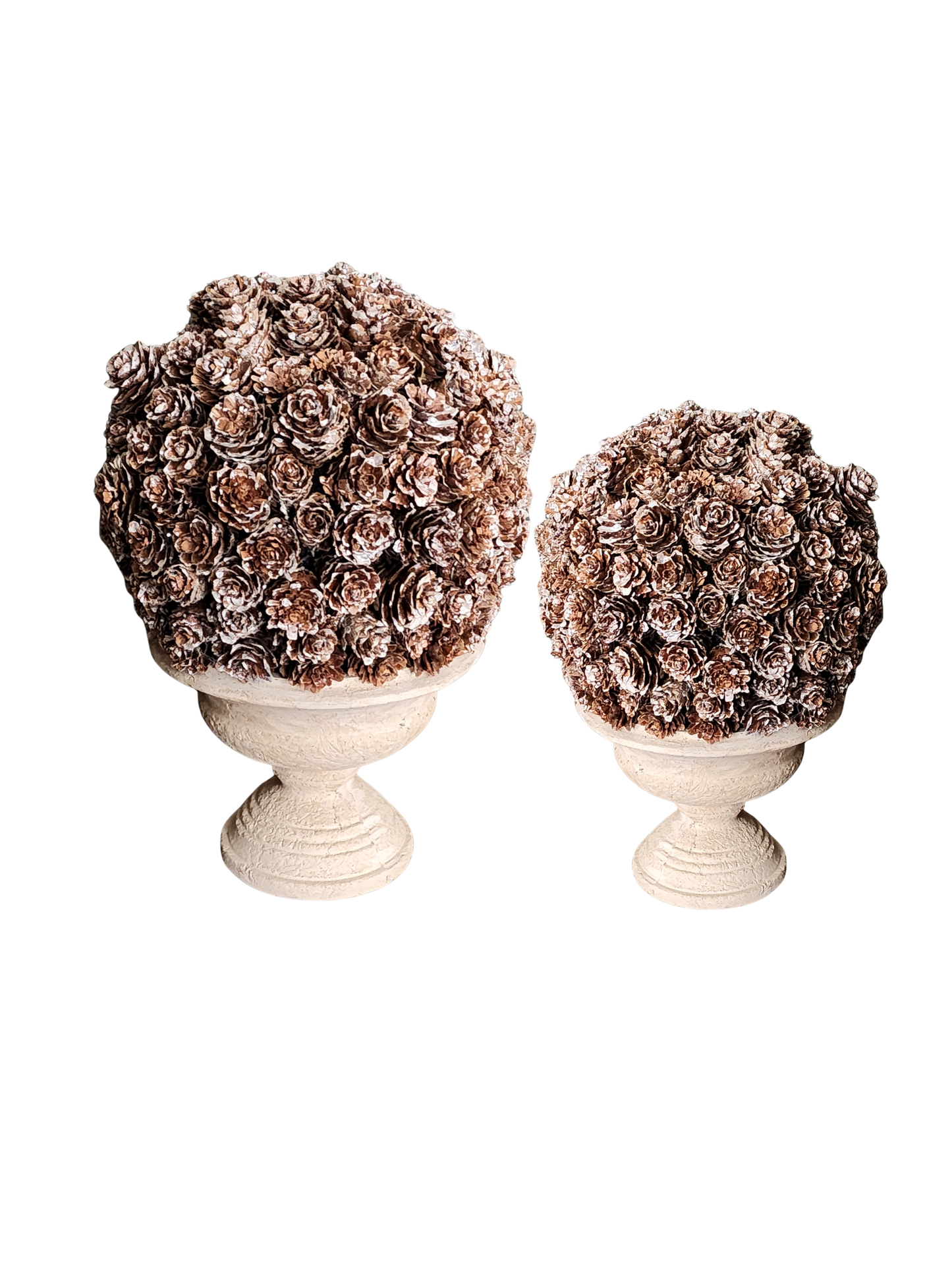 Pinecone Topiaries Decor Pair