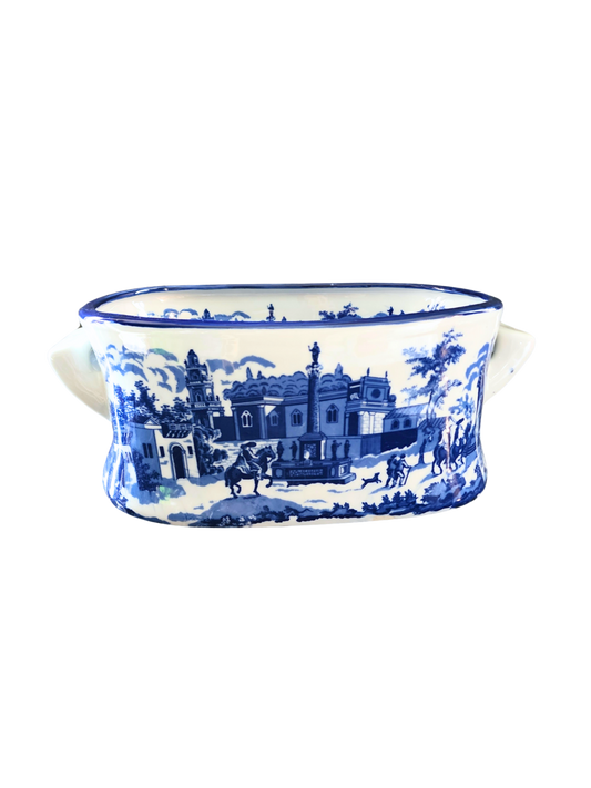 Blue and White footbath Chinoiseries Planter | Blue and White Footbath Planter