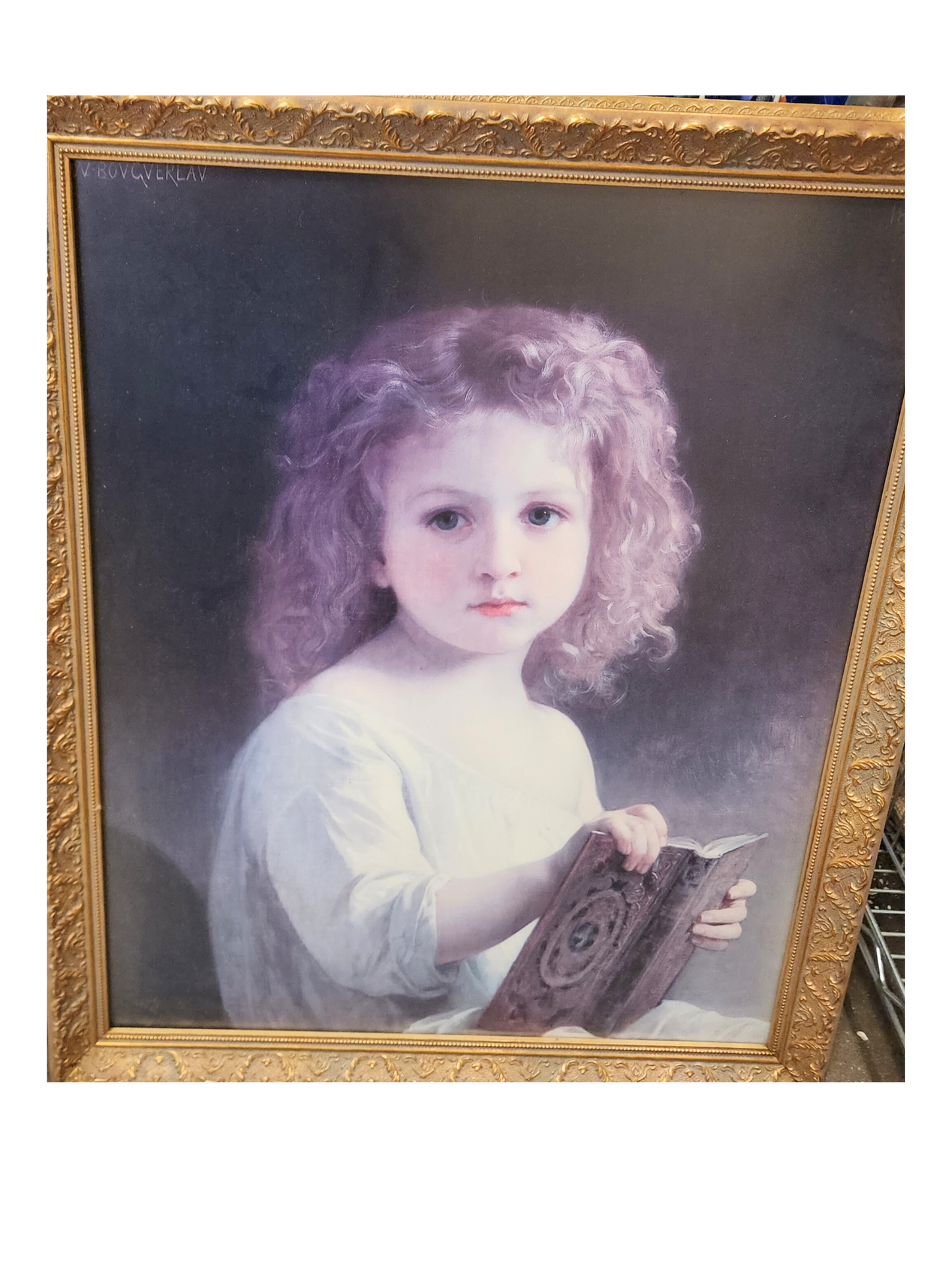 The Story Book by Bouguereau, William Adolph Print