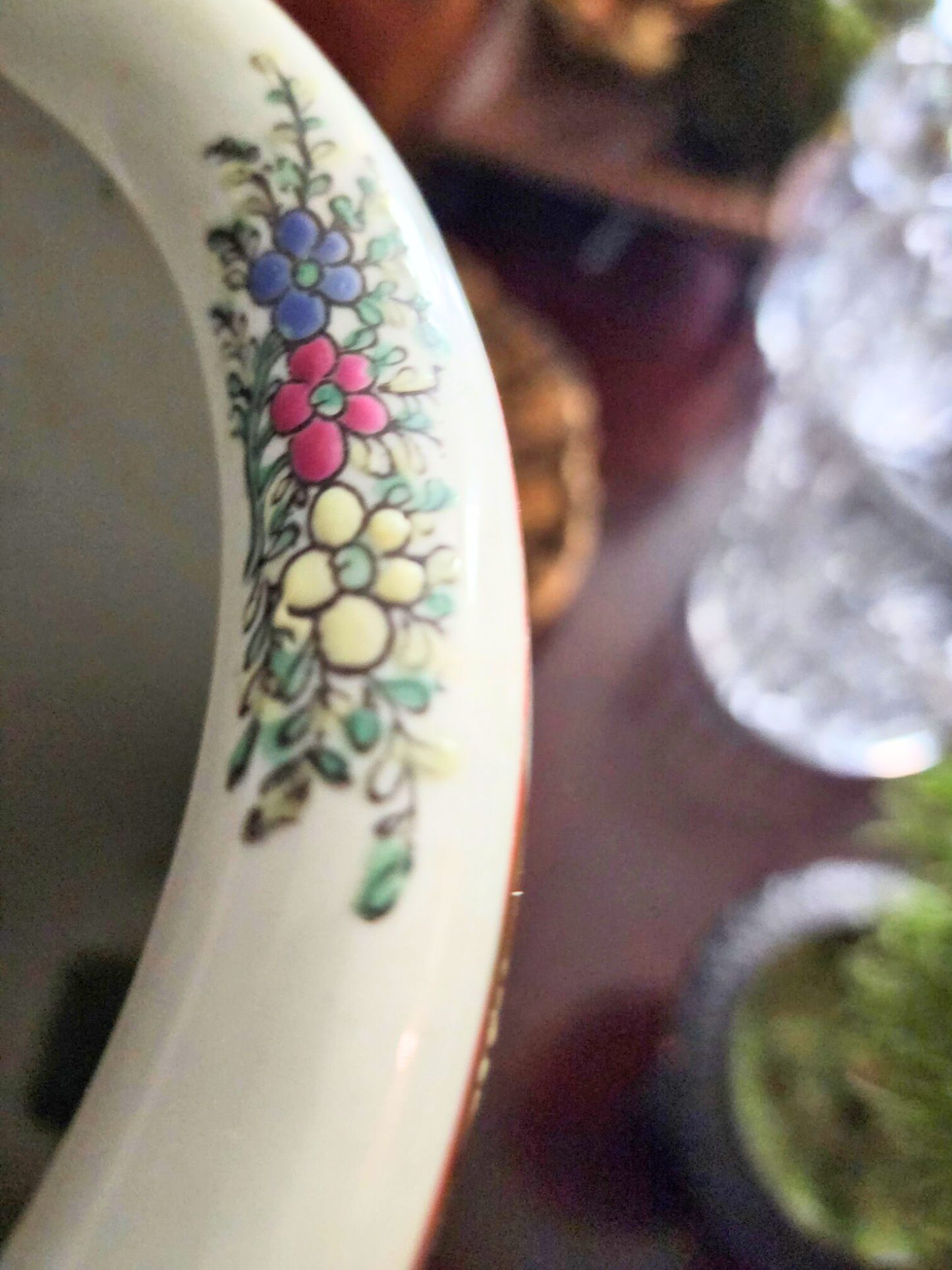 Vintage Chinoiseries Rose Famille umbrella stand| Rose Medallion Vase | Spring Chinoiseries