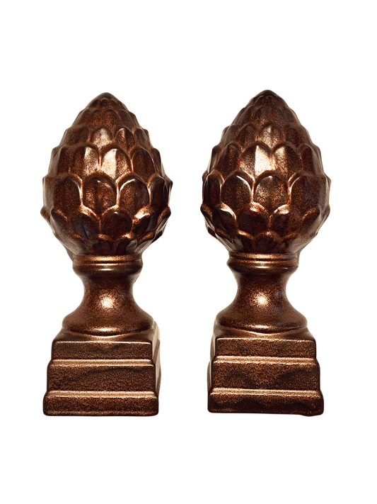 pair Artichoke Finial decor Haeger