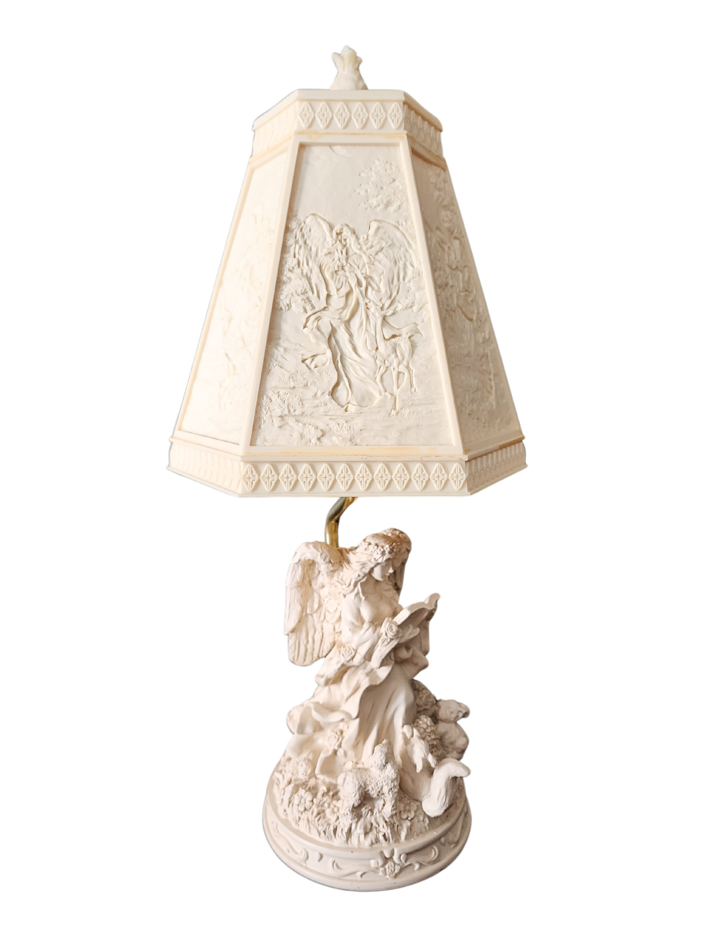 Vintage Lithophane Angel lamp