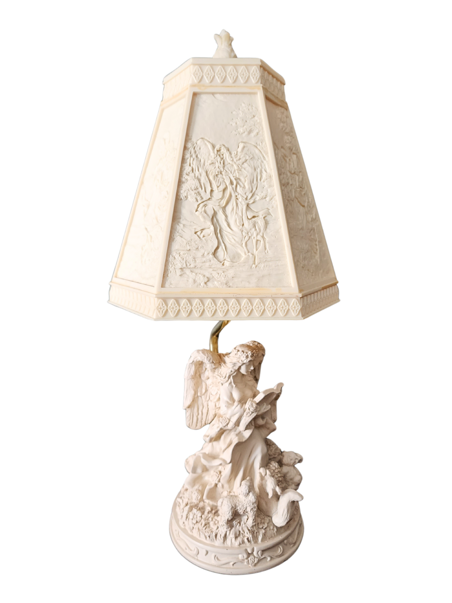 Vintage Lithophane Angel lamp