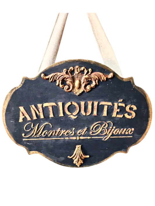 French decor Sign | French Country Decor | French antique wall decor | French plaque | French Antique sign